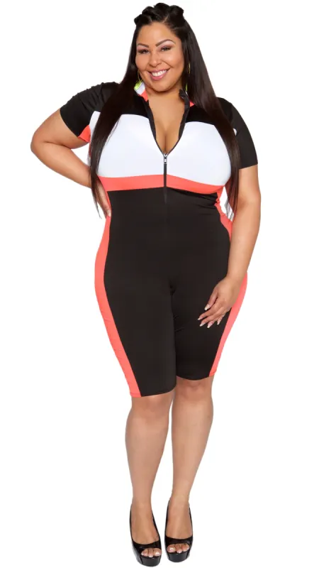 Surf Turf Romper (Black) sold by Boughie Curves