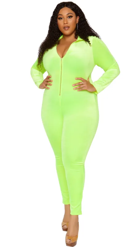 Tempted To Touch Velvet Jumper (Highlighter) sold by Boughie Curves