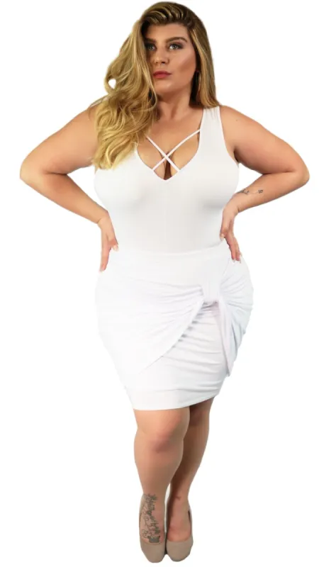Swift Skirt (White) sold by Boughie Curves