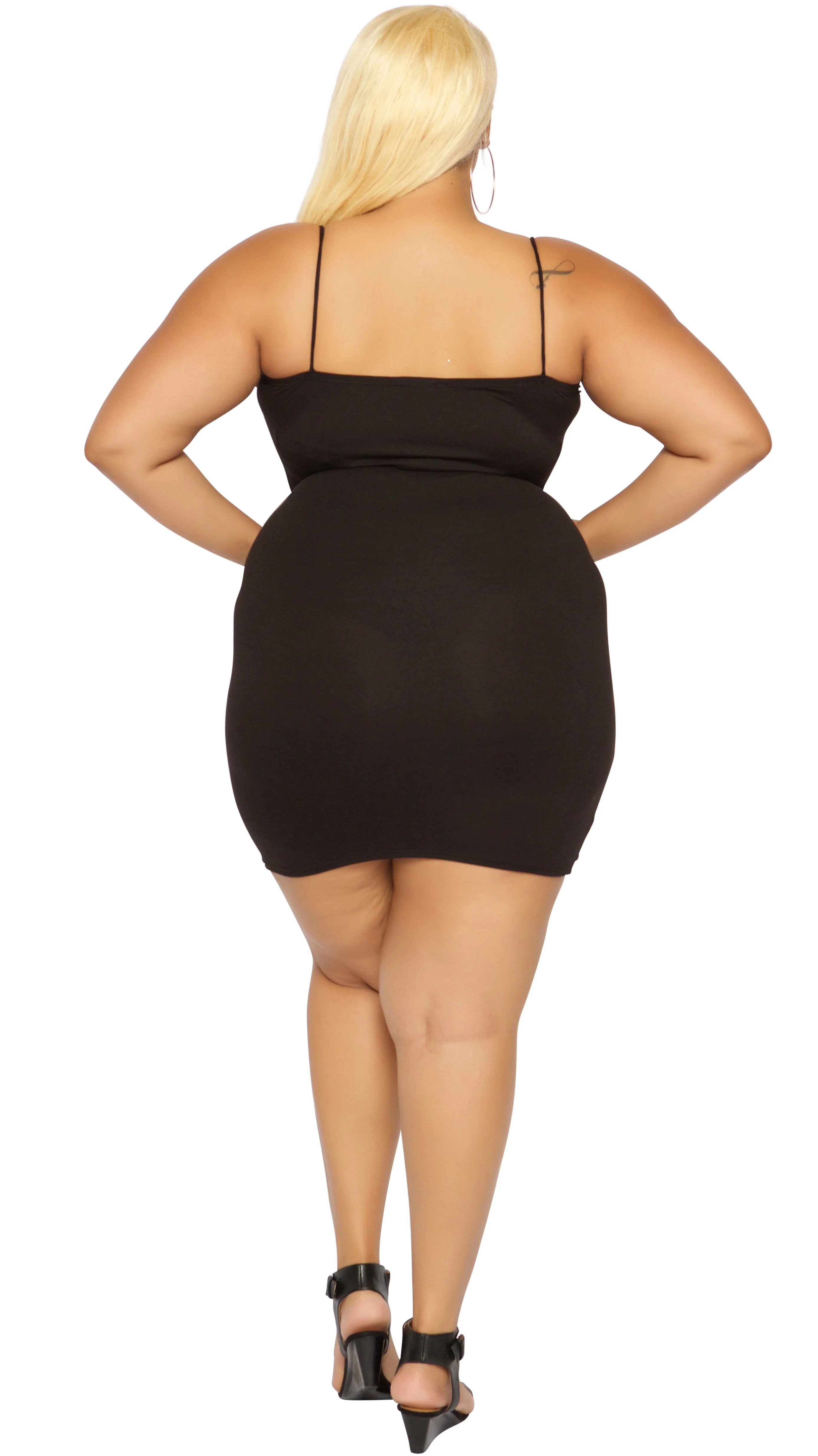 Pull Up Mini Dress (Black) sold by Boughie Curves product image thumbnail 3