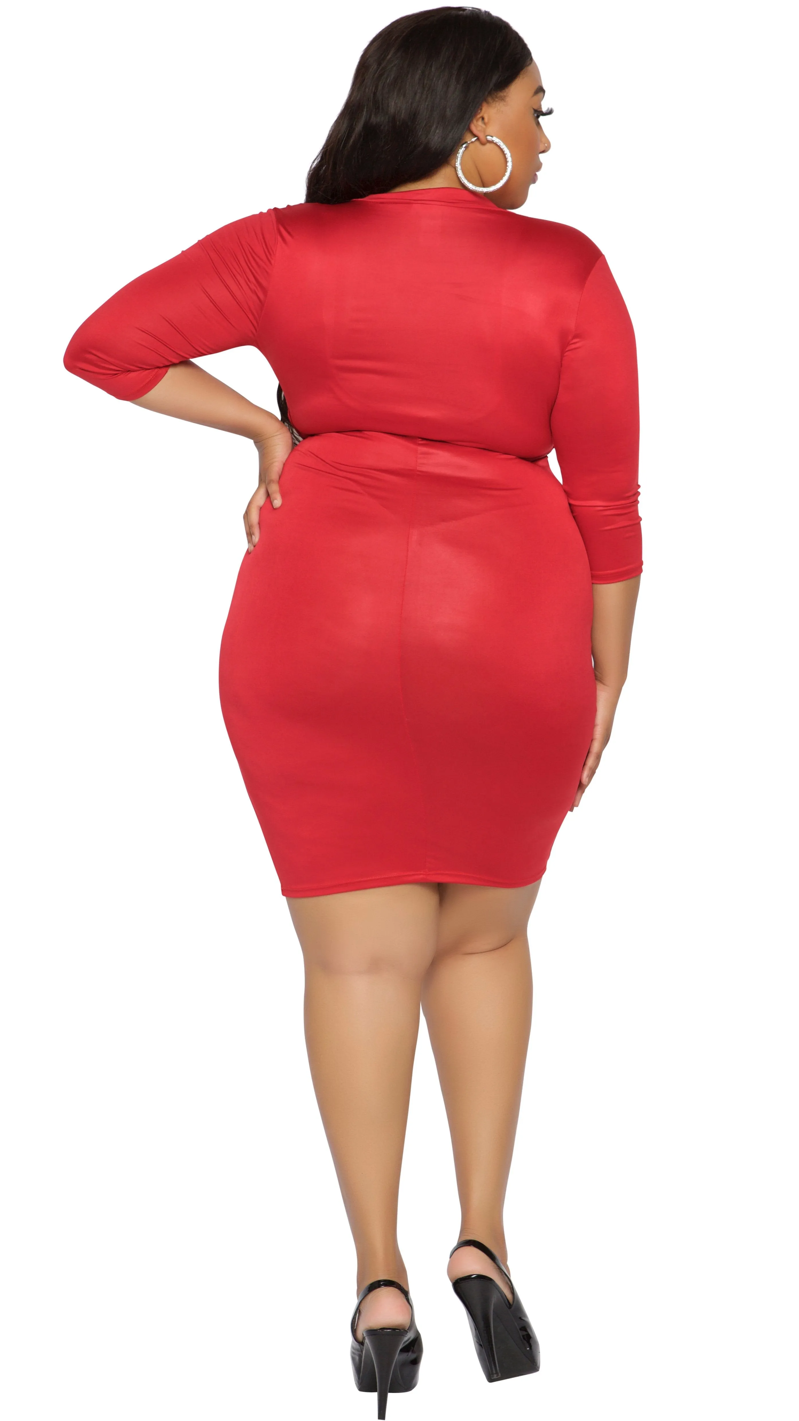 Beyond You Dress (Red) sold by Boughie Curves product image thumbnail 3