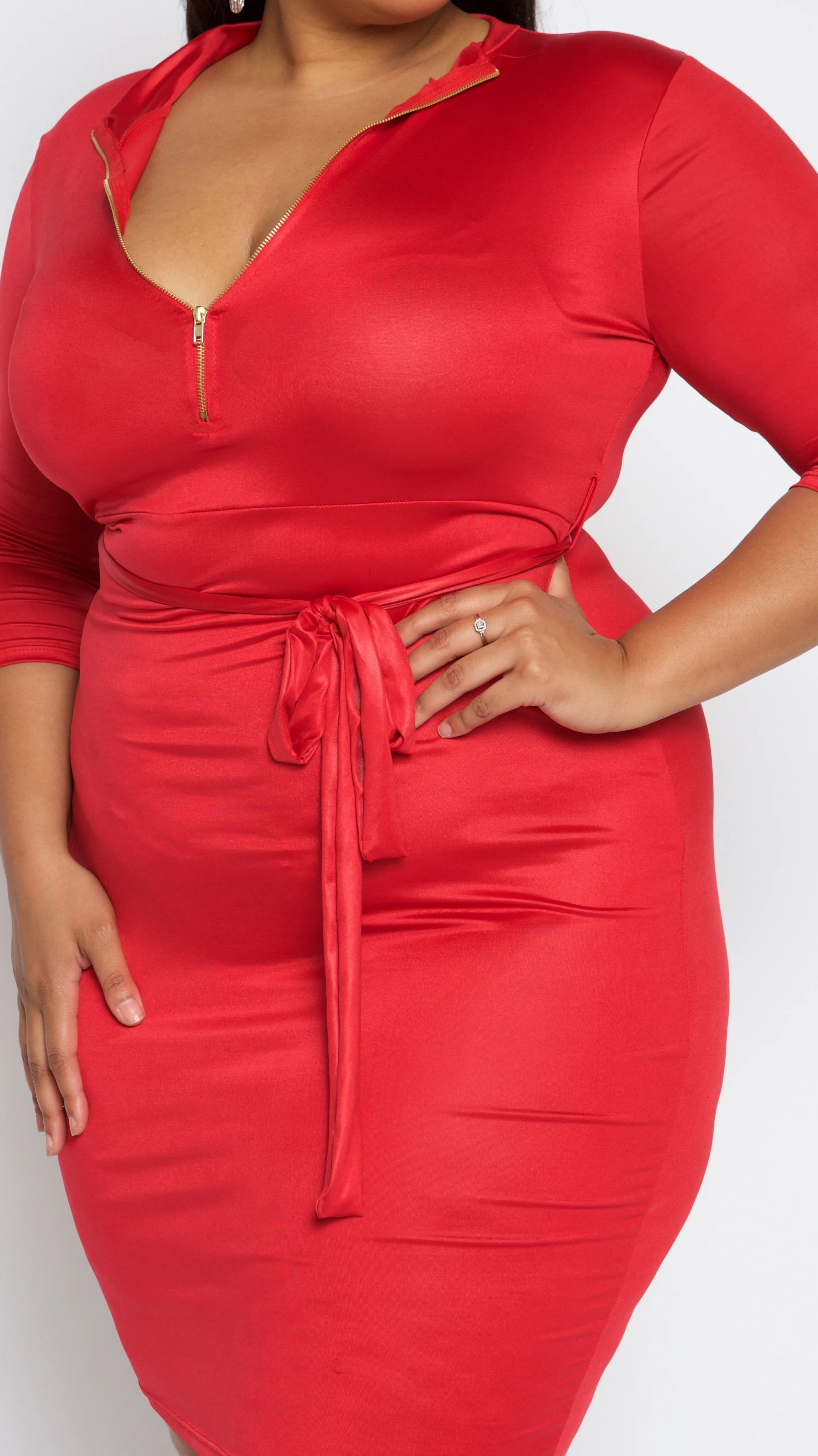 Beyond You Dress (Red) sold by Boughie Curves product image thumbnail 4