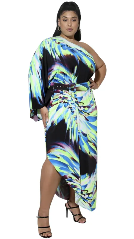 Living Life Maxi Dress (Multi) sold by Boughie Curves