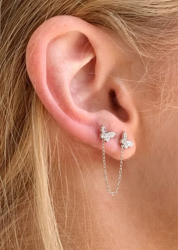 Butterfly Fly Away Earrings ★ Sterling Silver sold by Rock N Rags
