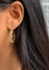 Pave Link Hoop Earrings ★  Gold sold by Rock N Rags