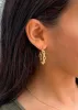 Pave Link Hoop Earrings ★  Gold sold by Rock N Rags