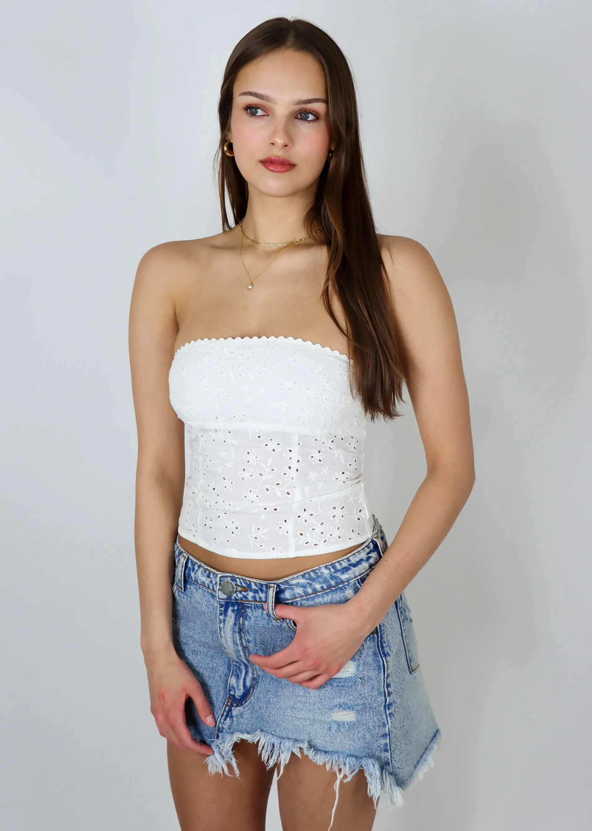 Counting Tube Top ★ White sold by Rock N Rags product image thumbnail 3