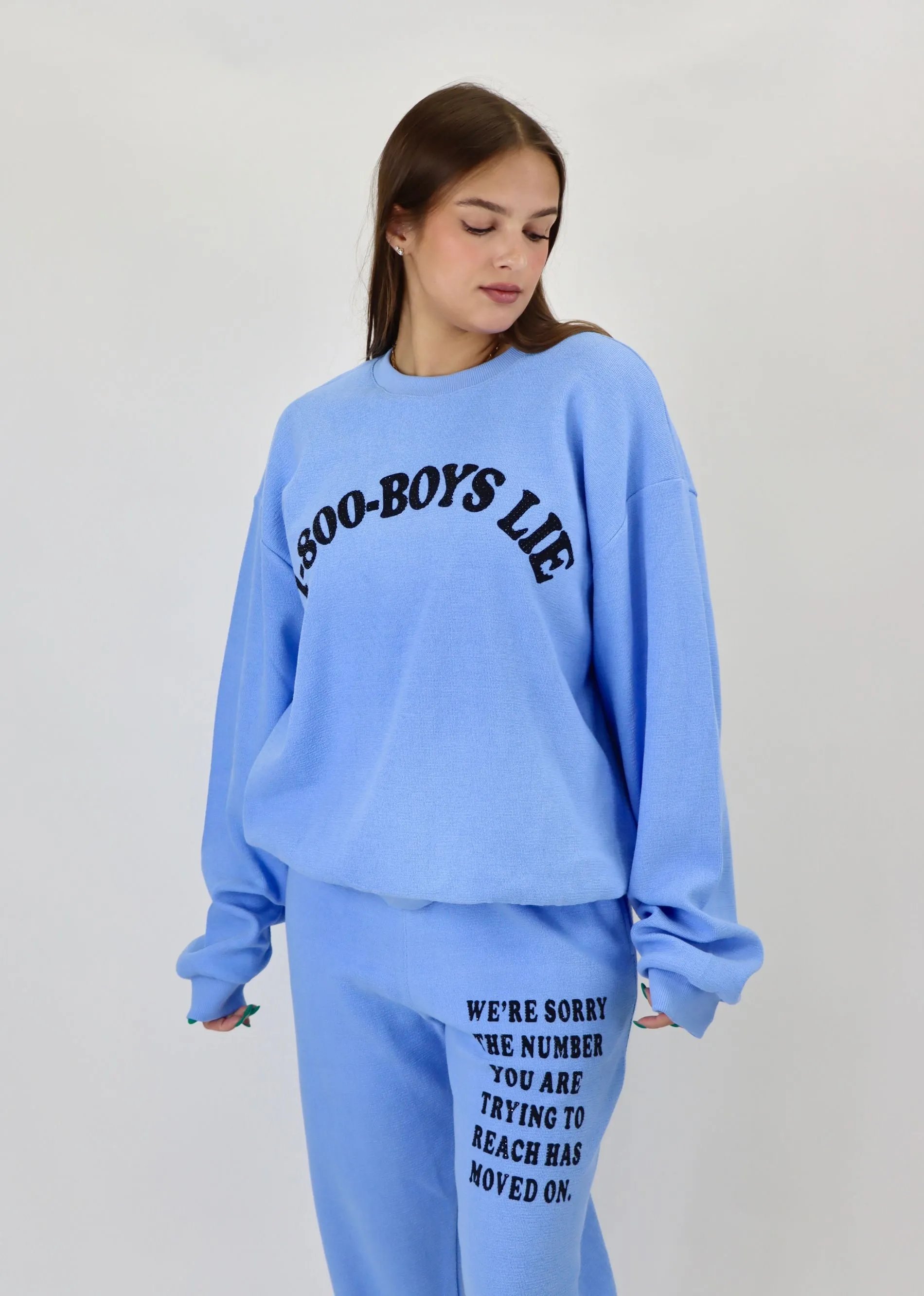 Boys Lie 1-800 Revamped Kara Crewneck ★ Blue sold by Rock N Rags product image thumbnail 3