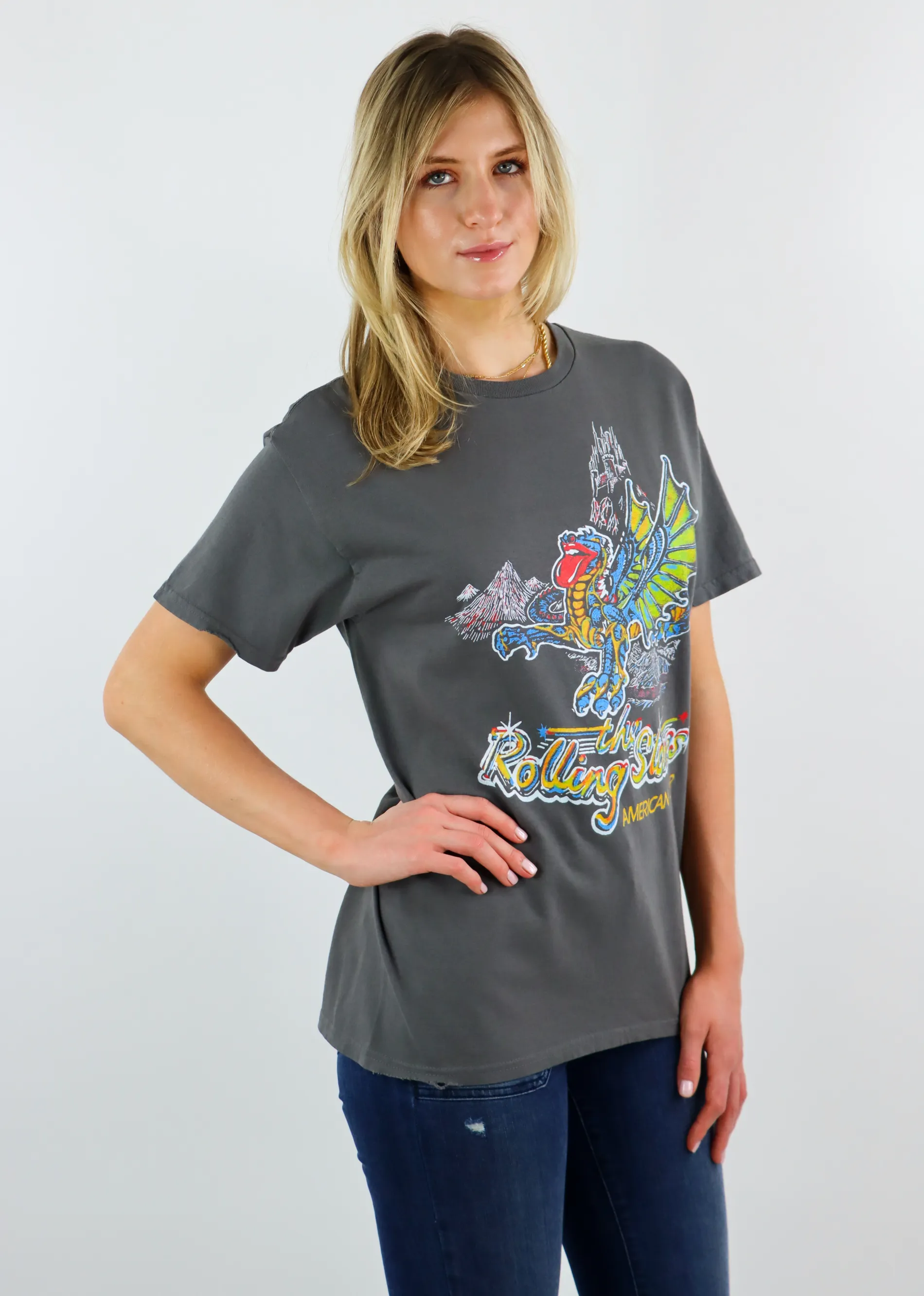 Rolling Stones American Tour Graphic Tee ★ Charcoal sold by Rock N Rags product image thumbnail 4