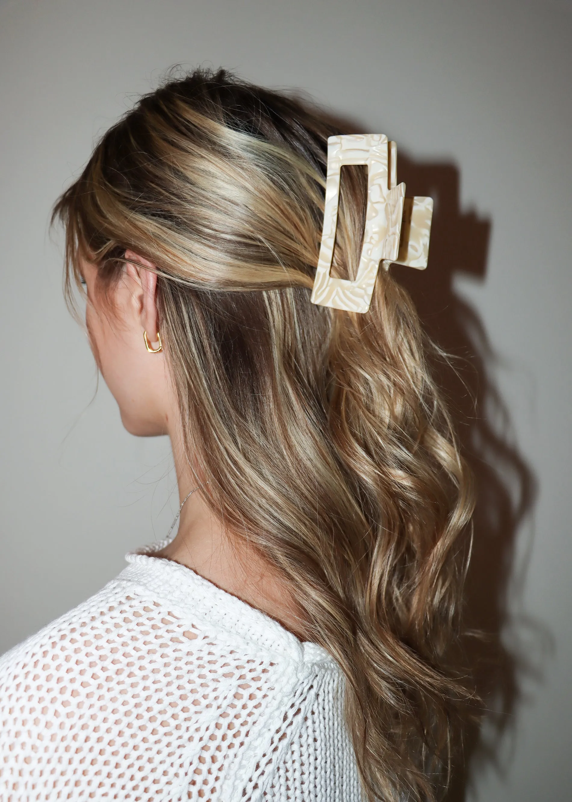 Ain't Nobody Claw Clip ★ Marble Cream sold by Rock N Rags