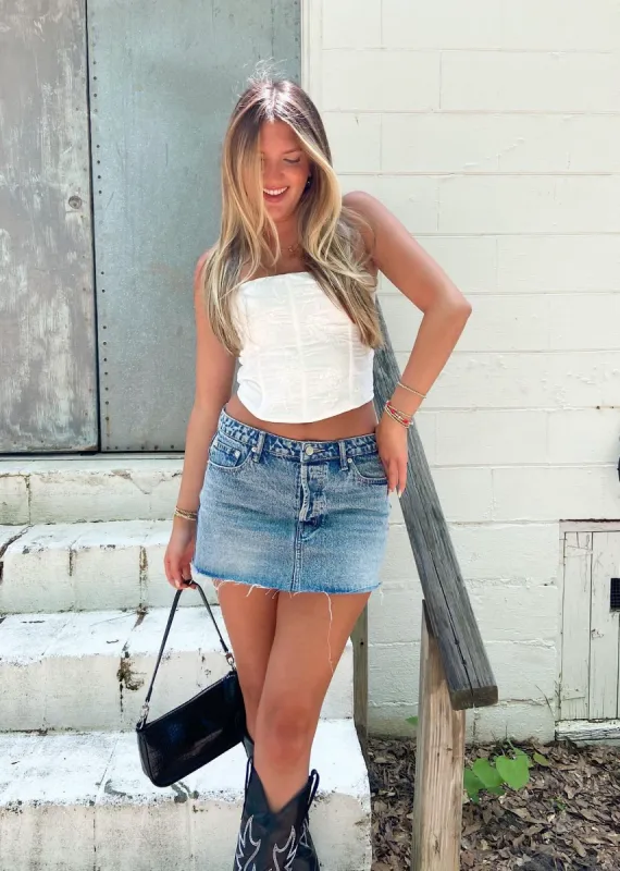 Let Me Go Corset Top ★ White sold by Rock N Rags