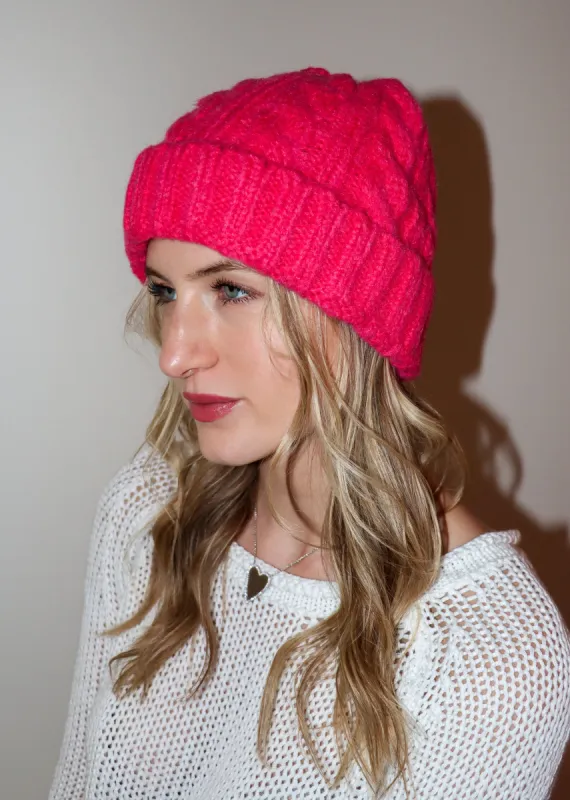 I Wanna Know Beanie ★ Hot Pink sold by Rock N Rags