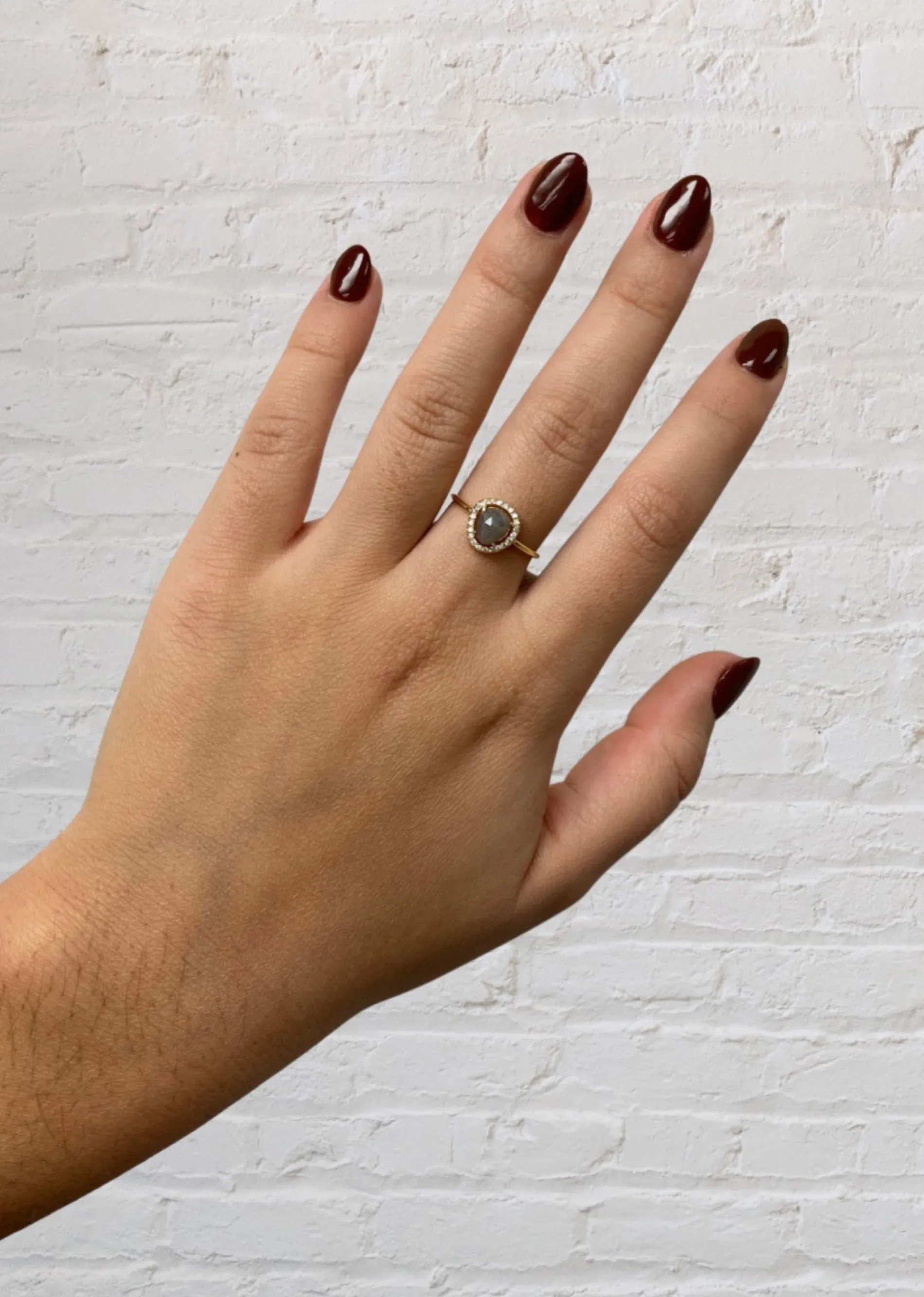 Cloud Grey Stone Opal Ring ★ Gold sold by Rock N Rags