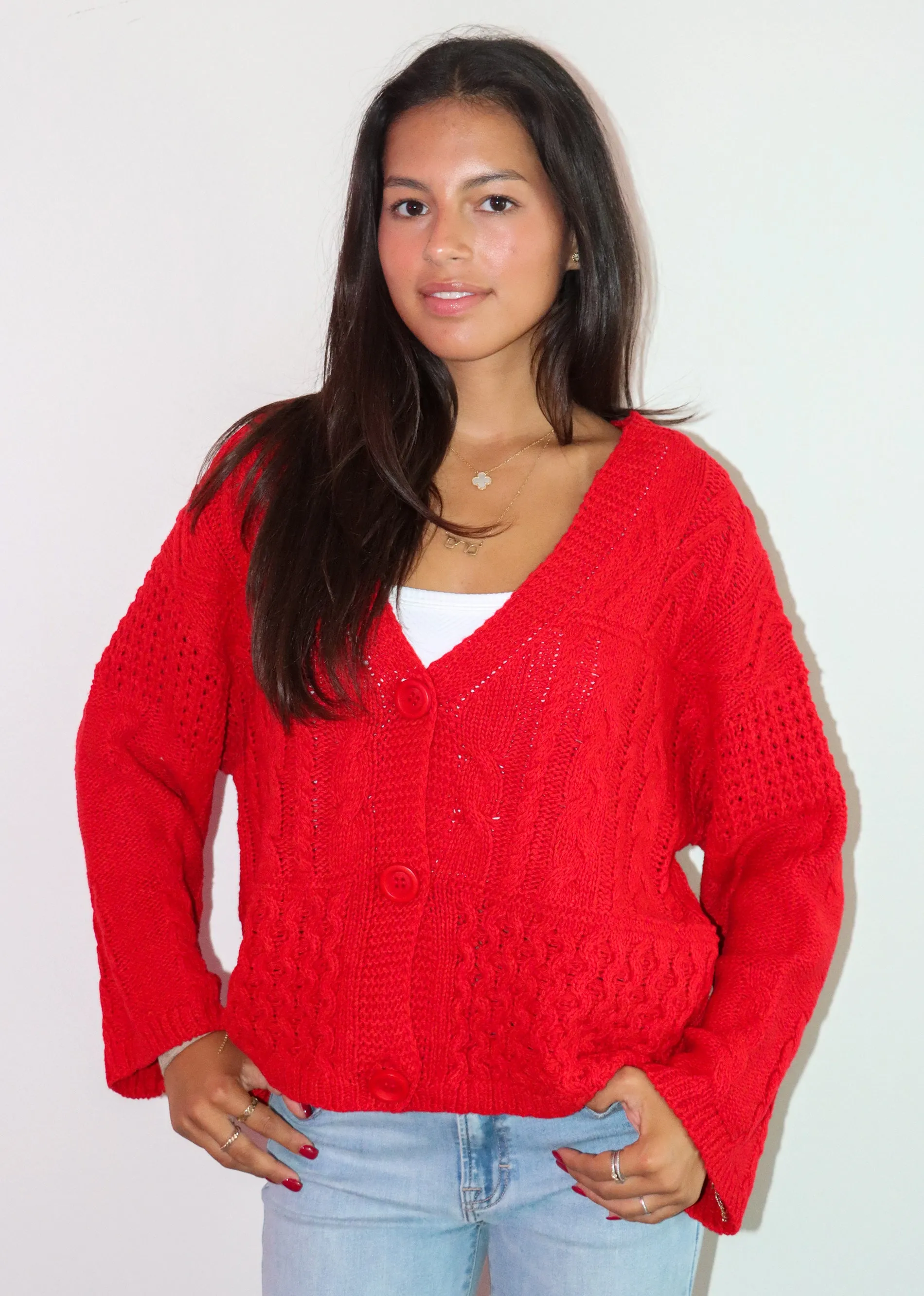 East Coast Cardigan ★ Red sold by Rock N Rags