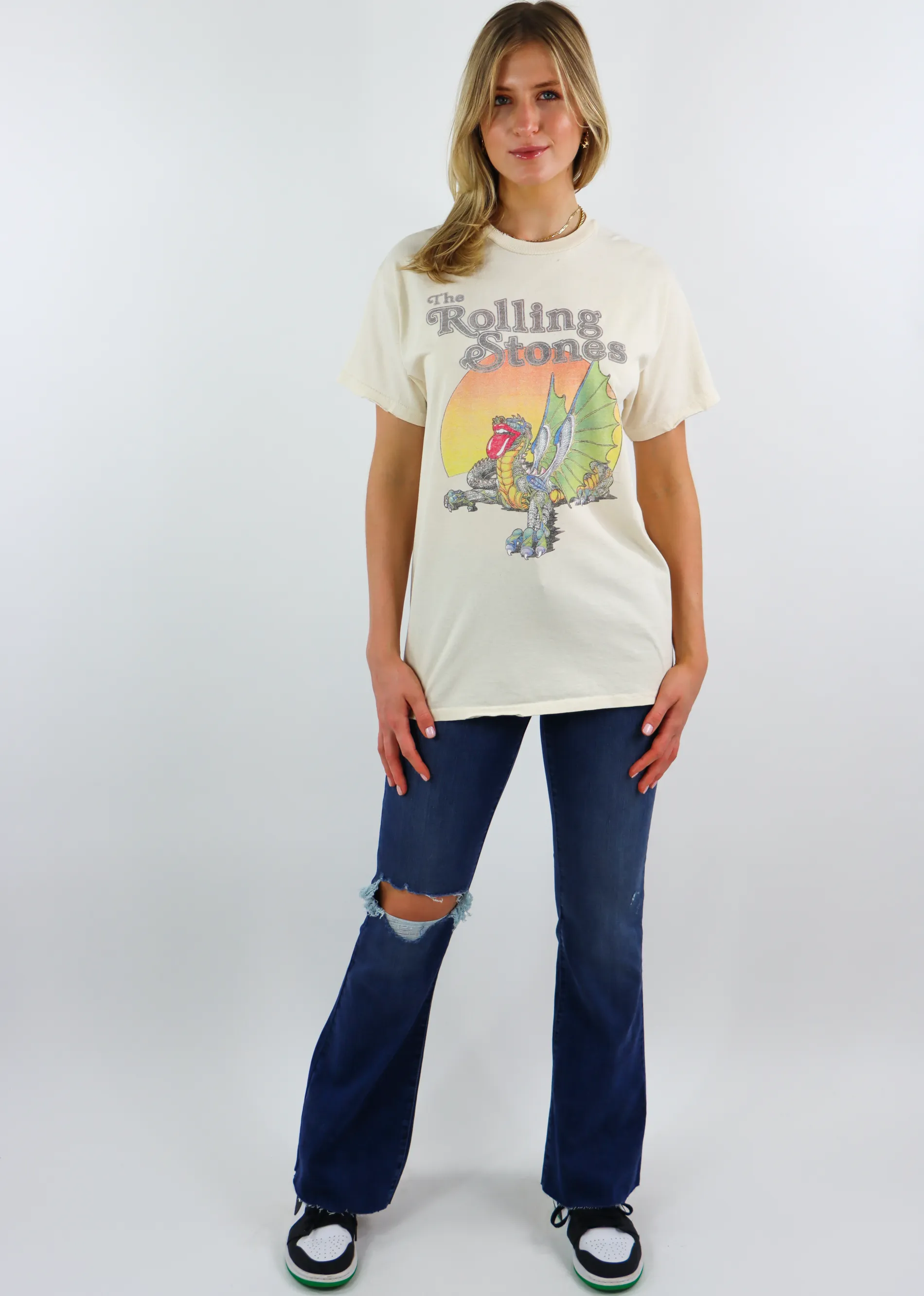 Rolling Stones Dragon Thrifted Graphic Tee ★ Off White sold by Rock N Rags product image thumbnail 5
