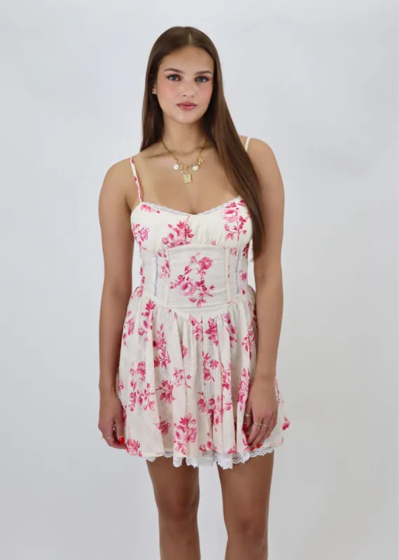 Getting There Dress ★ Red & Ivory Floral sold by Rock N Rags