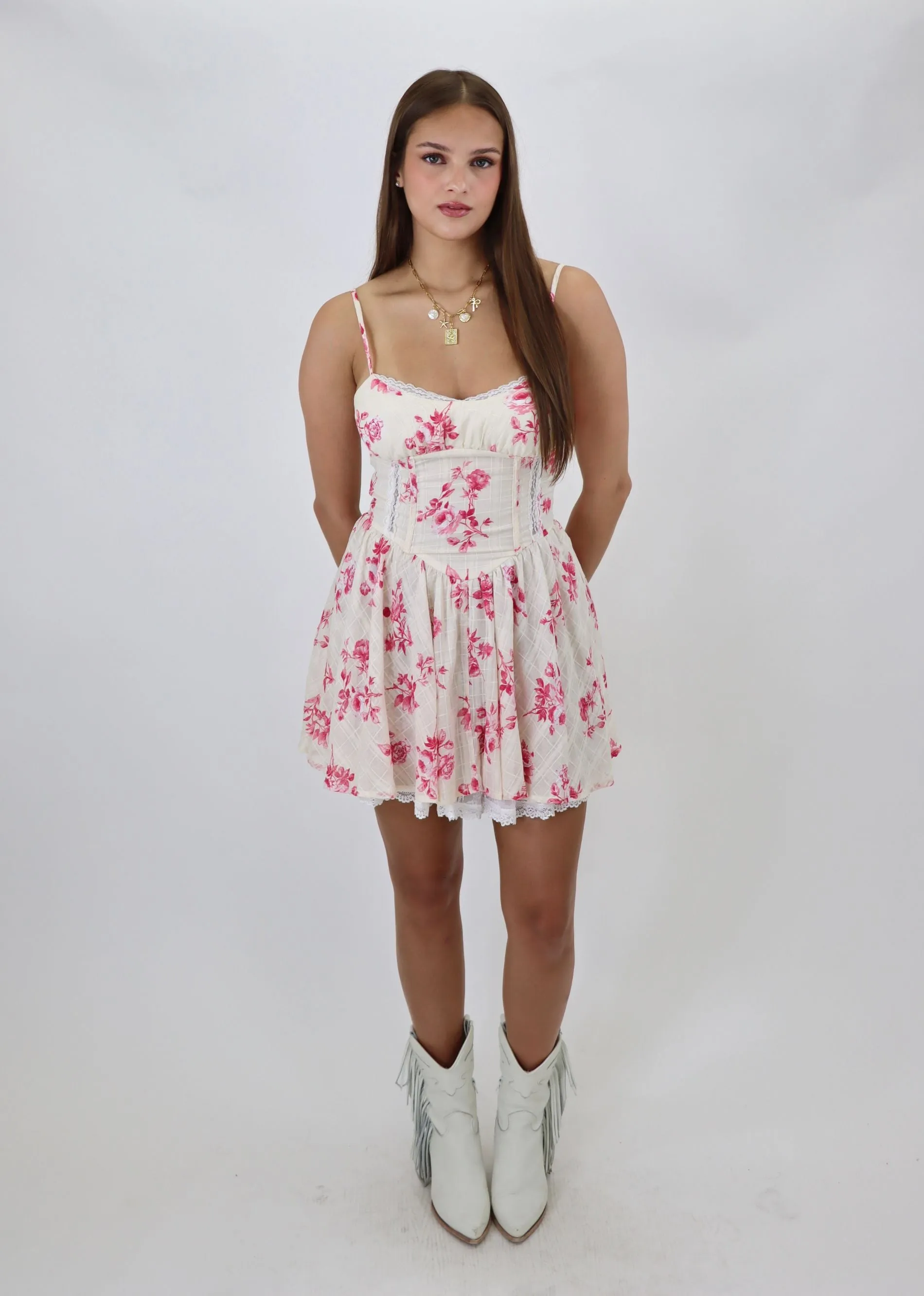 Getting There Dress ★ Red & Ivory Floral sold by Rock N Rags product image thumbnail 4