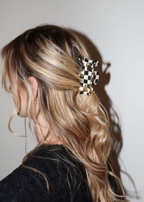 Ain't Nobody Claw Clip ★ Black & White Checkered sold by Rock N Rags