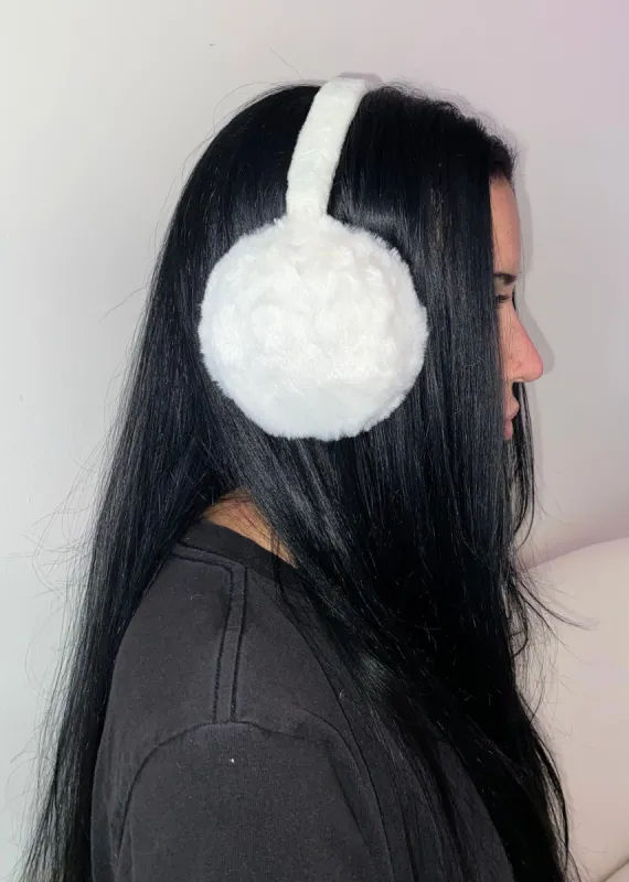 Never Too Much Ear Muffs ★ White sold by Rock N Rags