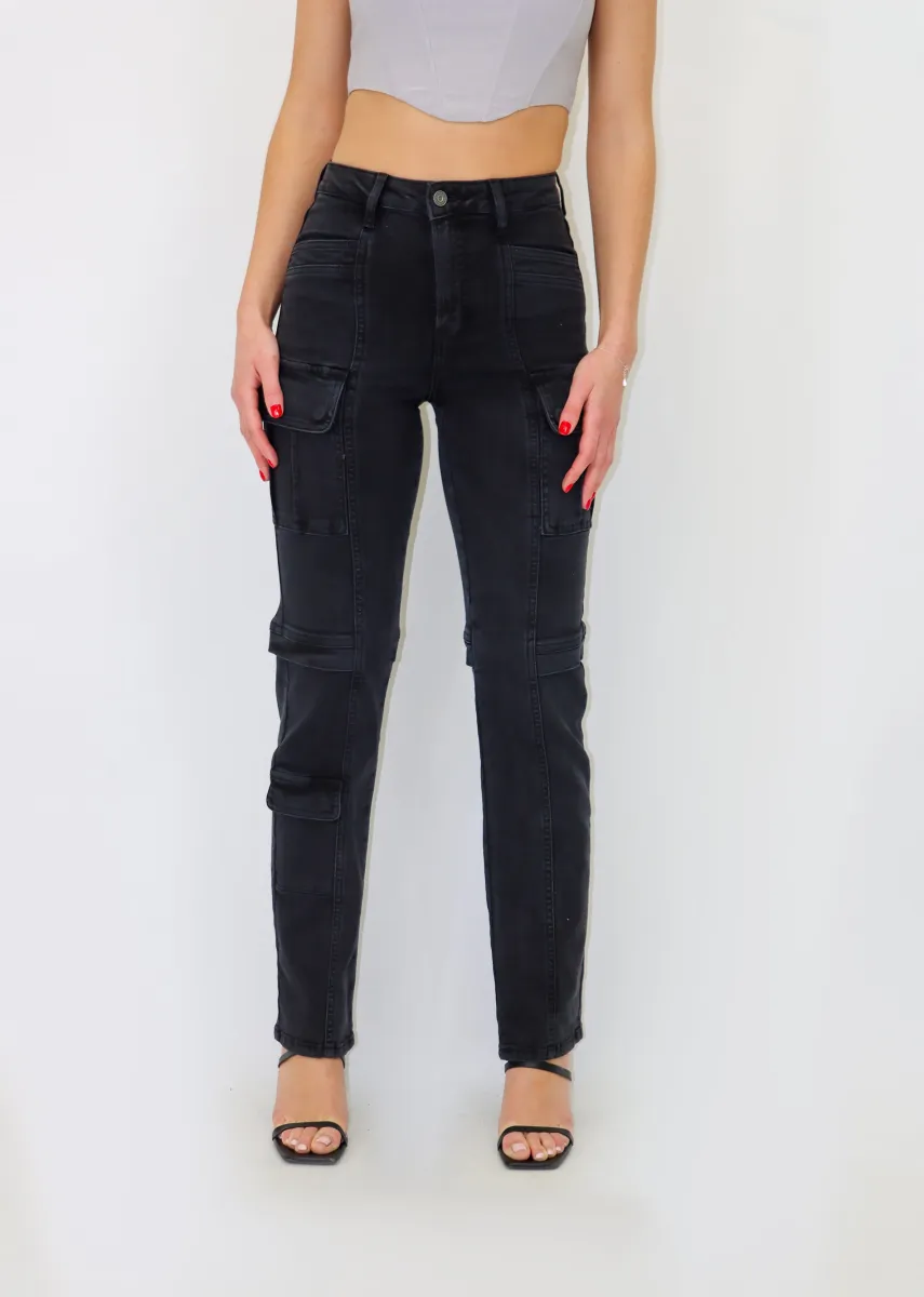 Take It Off Cargo Jeans ★ Charcoal Grey sold by Rock N Rags