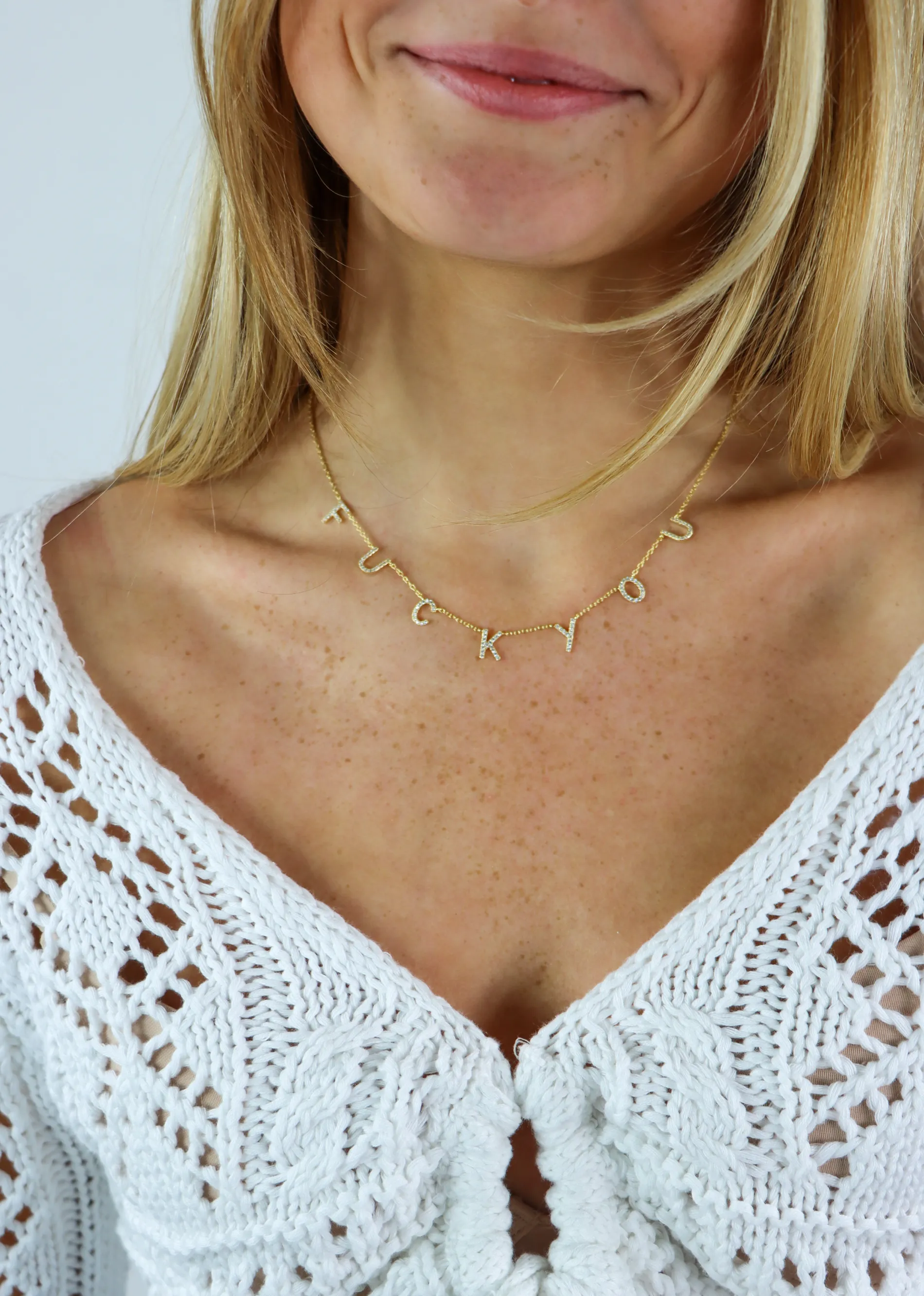 F You V2 Necklace ★ Gold sold by Rock N Rags product image thumbnail 3