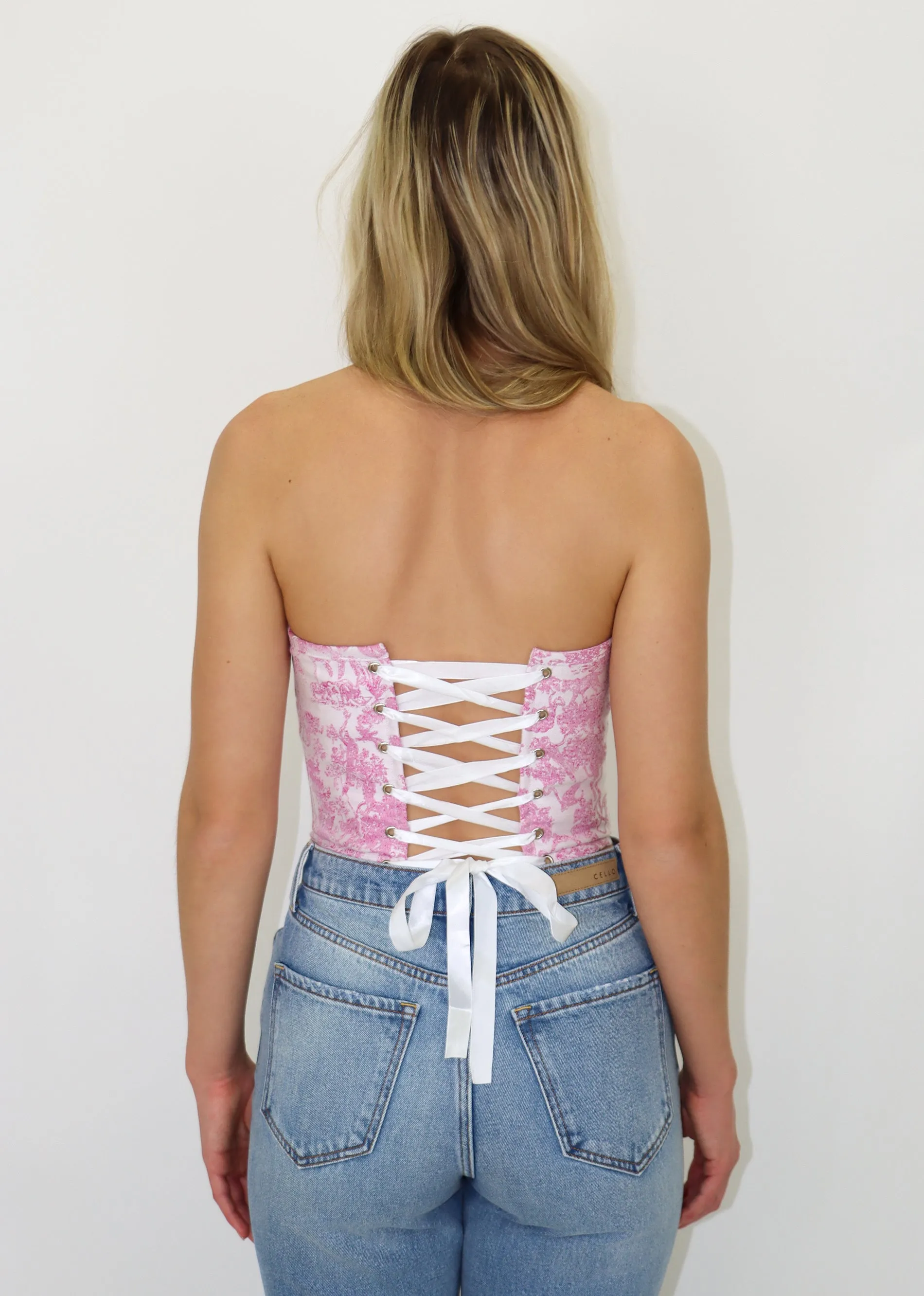 Jaded Corset Top ★ Pink Floral sold by Rock N Rags product image thumbnail 2