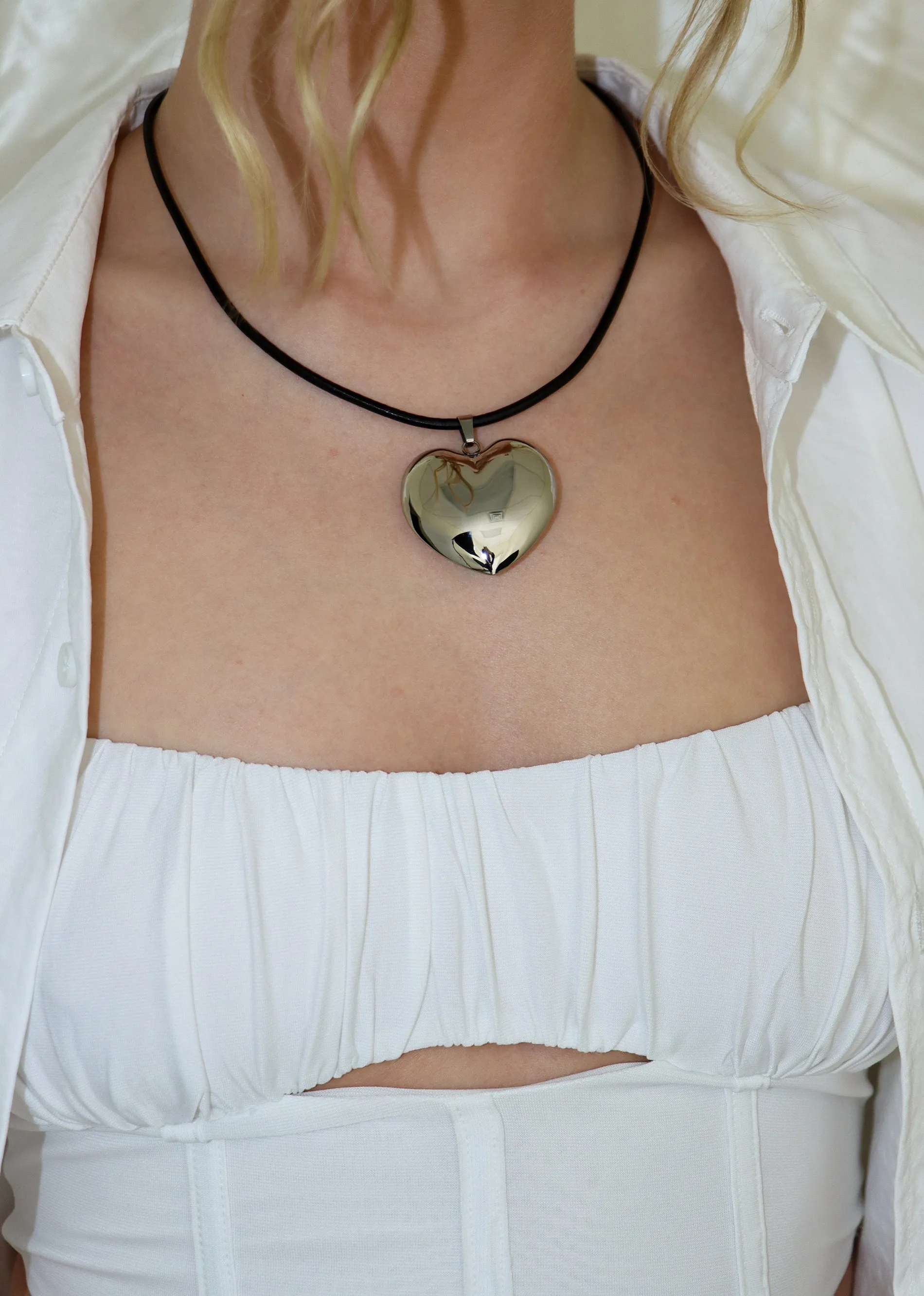 Heart Of Steel Necklace ★ Silver sold by Rock N Rags