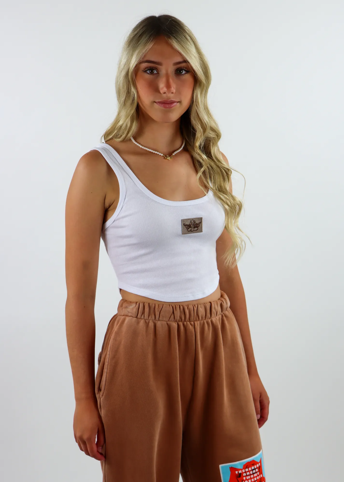 Boys Lie Little White Rib Tank ★ Camel sold by Rock N Rags product image thumbnail 2