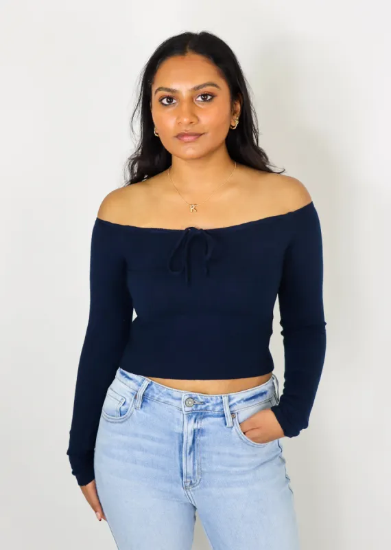 Headlines Long Sleeve Top ★ Navy sold by Rock N Rags