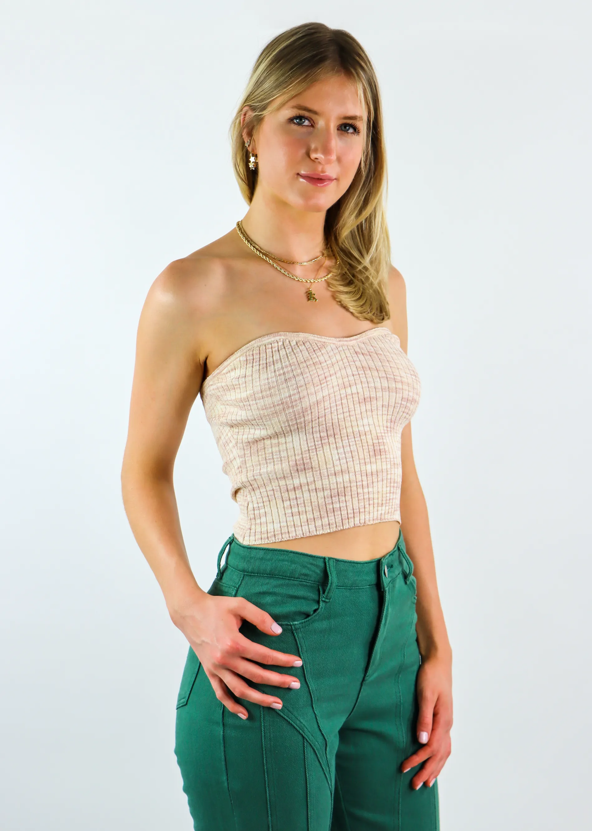 Heart On Ice Tube Top ★ Cream & Pink sold by Rock N Rags product image thumbnail 4