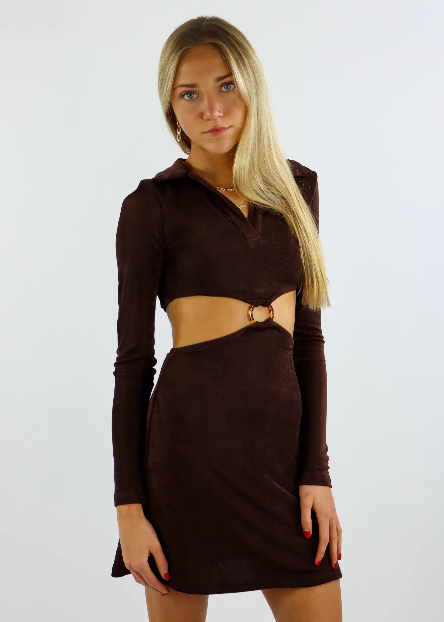Broken Promises Long Sleeve Dress ★ Brown sold by Rock N Rags product image thumbnail 2