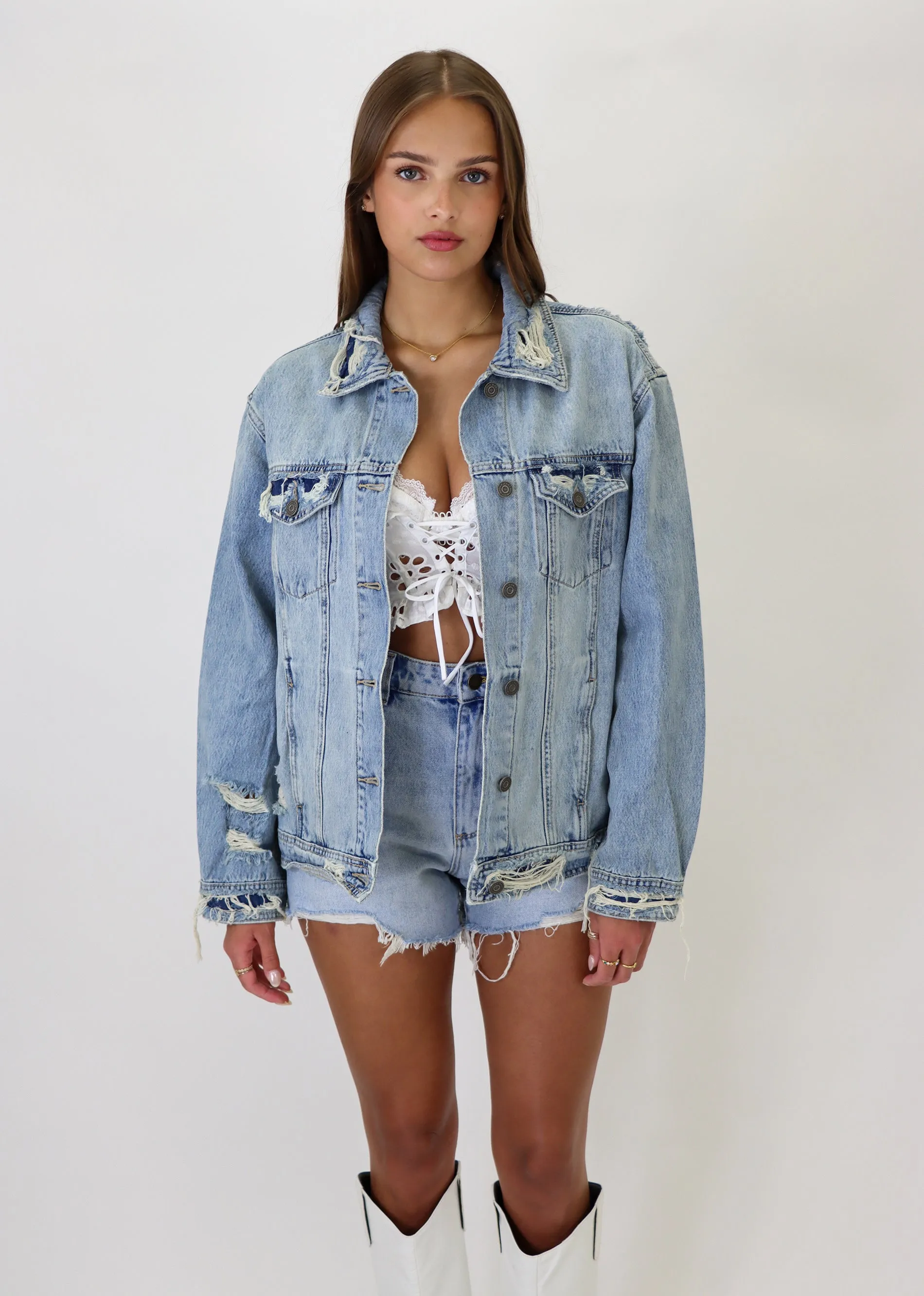 One Call Denim Jacket ★ Light Wash sold by Rock N Rags product image thumbnail 4