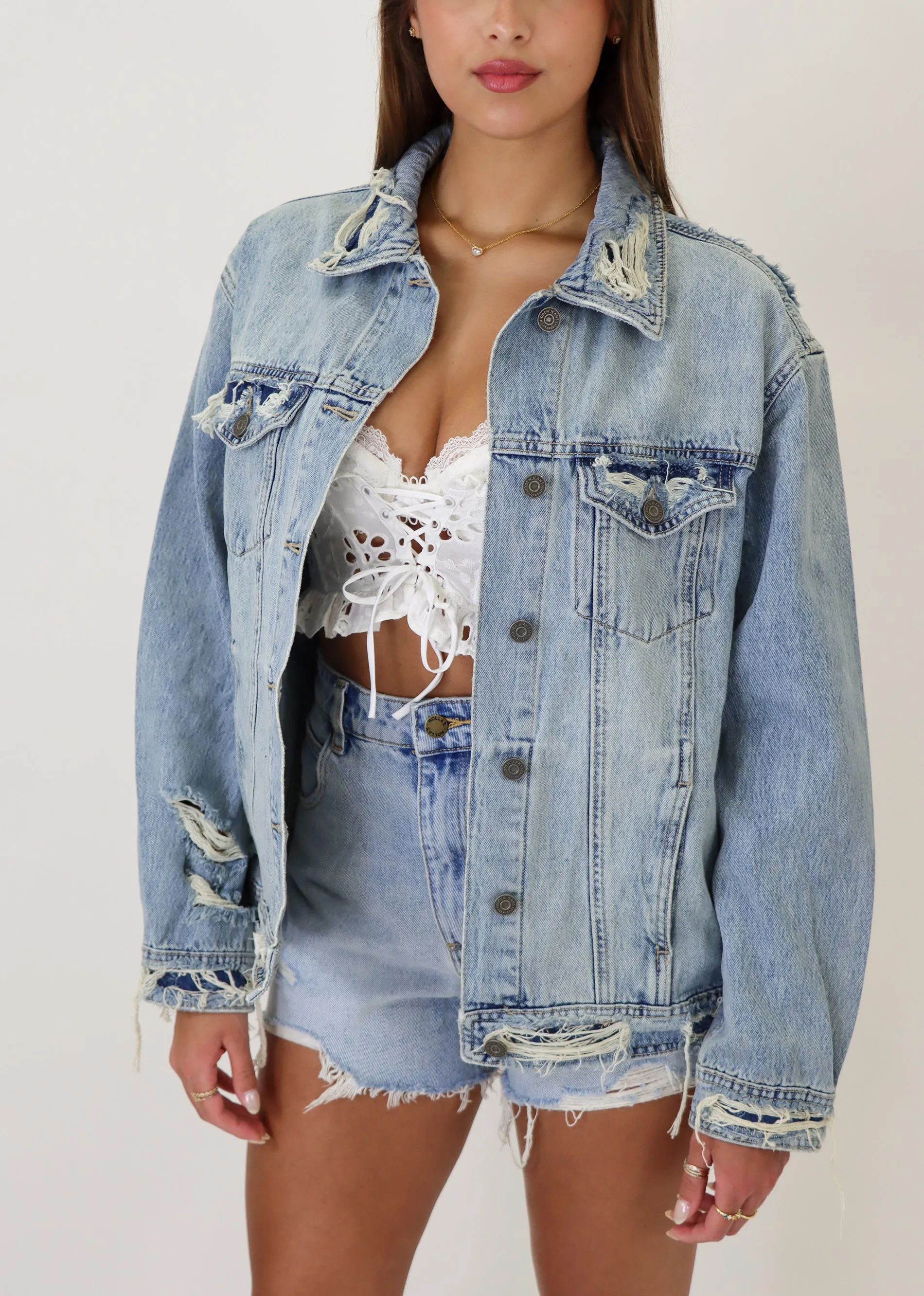 One Call Denim Jacket ★ Light Wash sold by Rock N Rags product image thumbnail 5