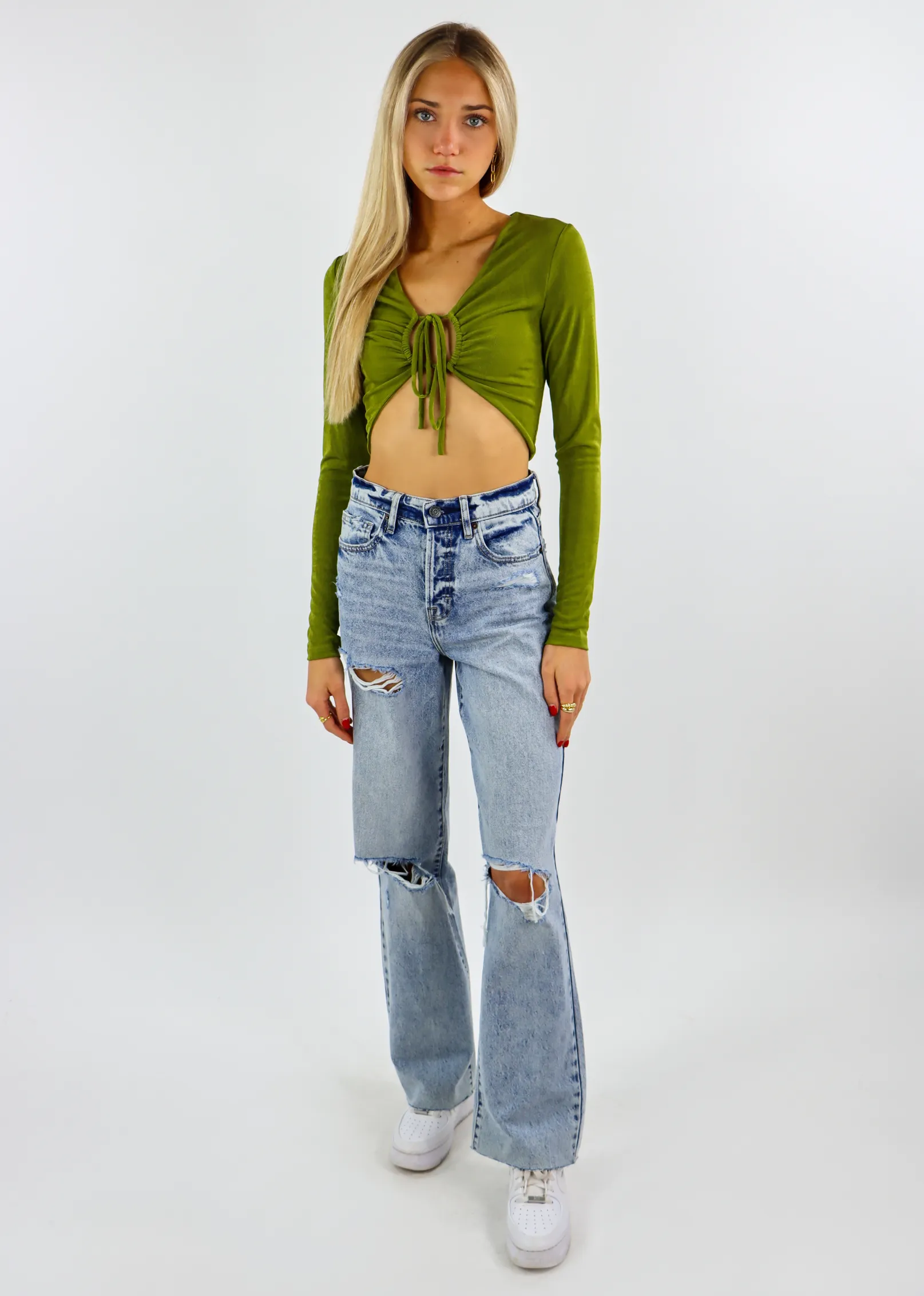 Trust Me Long Sleeve Top ★ Green sold by Rock N Rags product image thumbnail 5