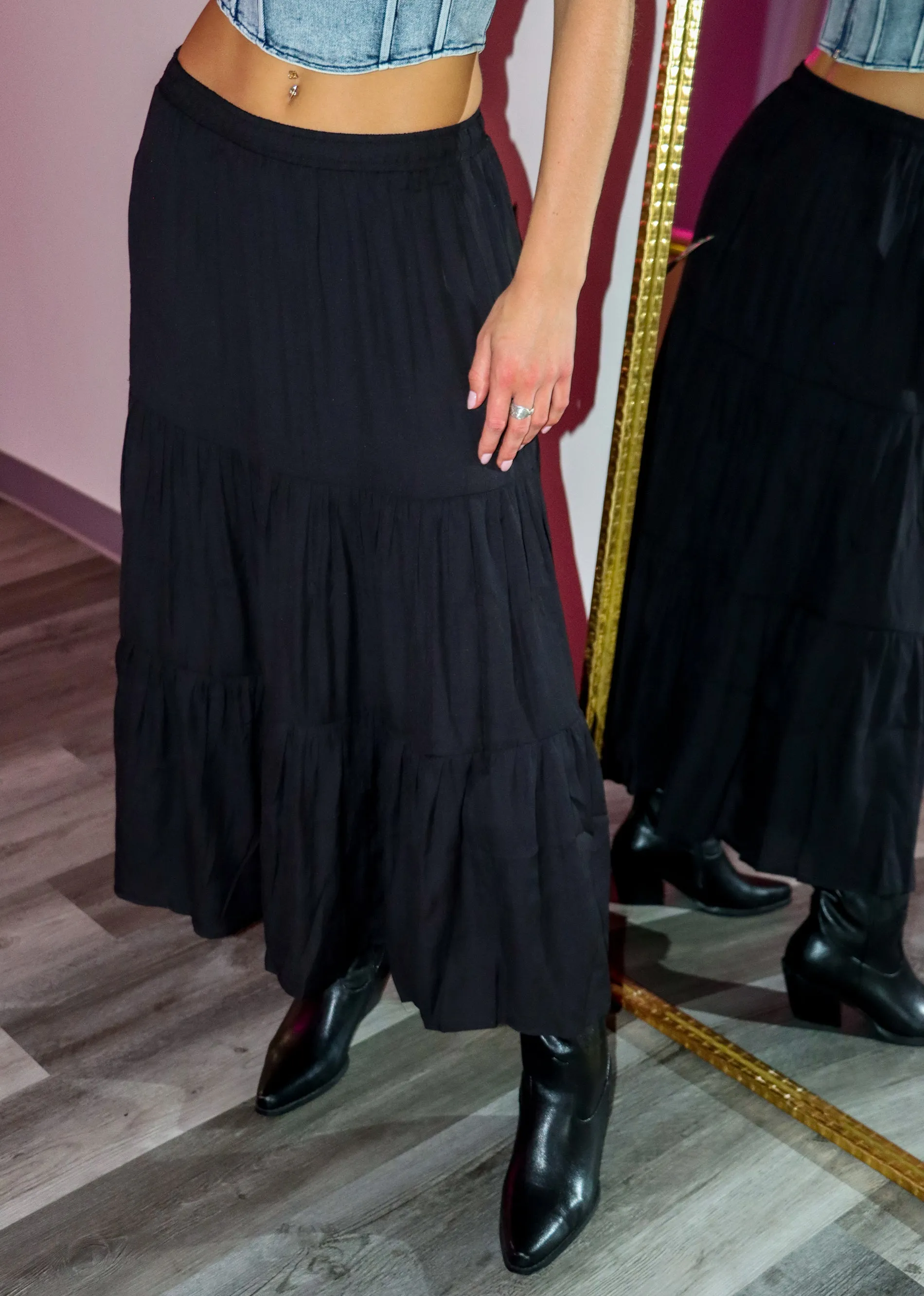 Been Away Maxi Skirt ★ Black sold by Rock N Rags product image thumbnail 4