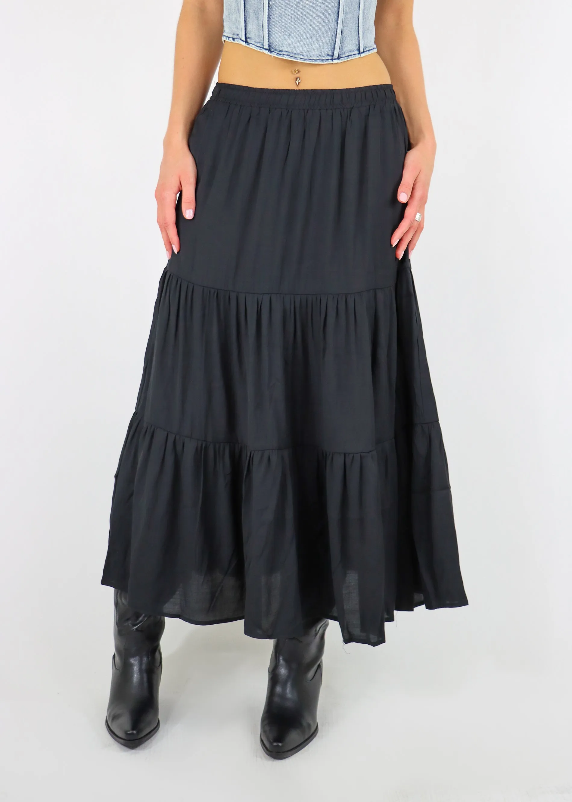 Been Away Maxi Skirt ★ Black sold by Rock N Rags product image thumbnail 5