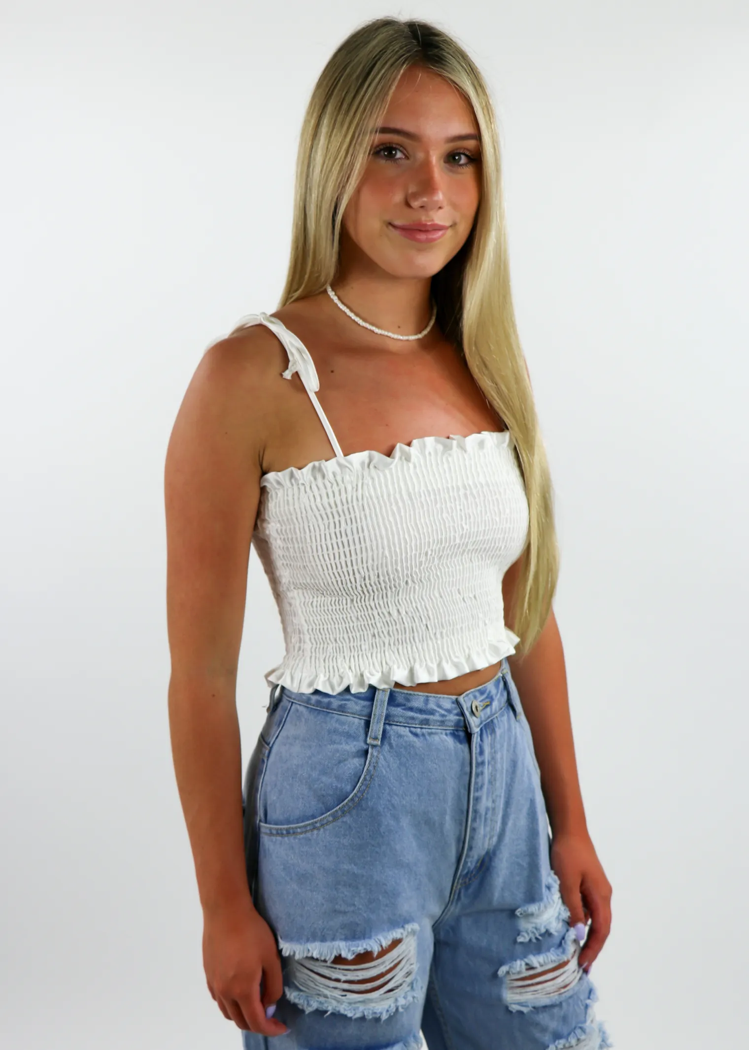 Tie Me Down Tank V2 ★ Ivory sold by Rock N Rags product image thumbnail 2