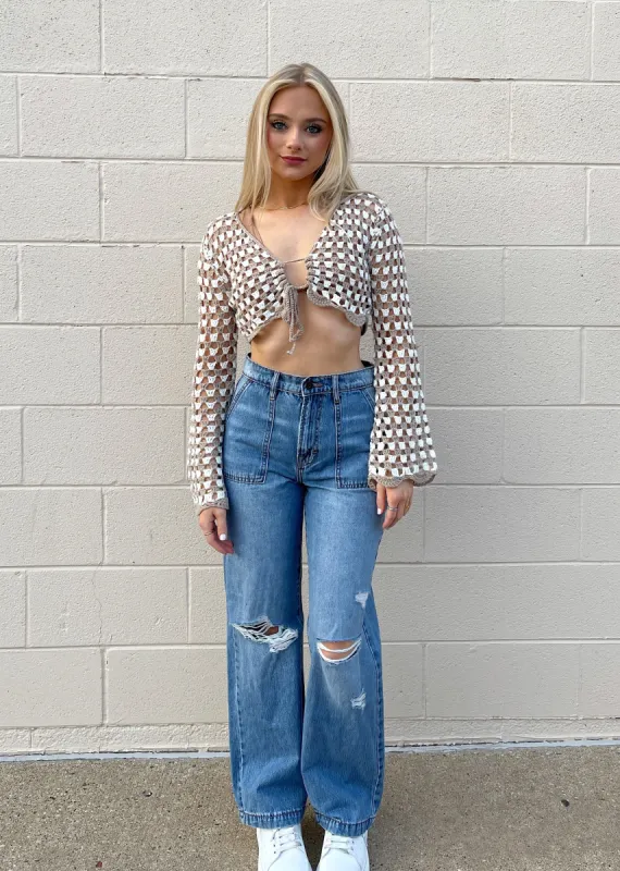 Looking Back Cargo Jeans ★ Light Wash sold by Rock N Rags