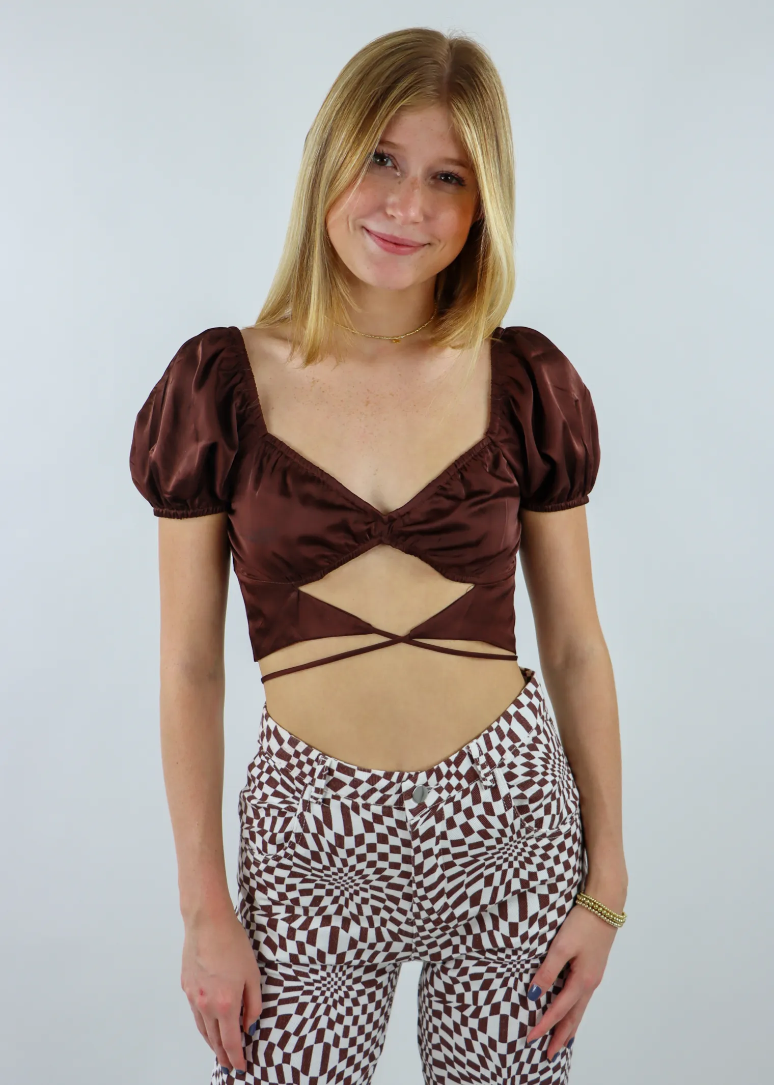Deja Vu Top ★ Brown sold by Rock N Rags