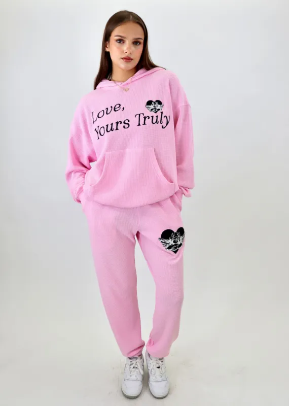 Boys Lie Yours Truly Thermal Mac Slim Sweatpants ★ Pink made by Boys Lie
