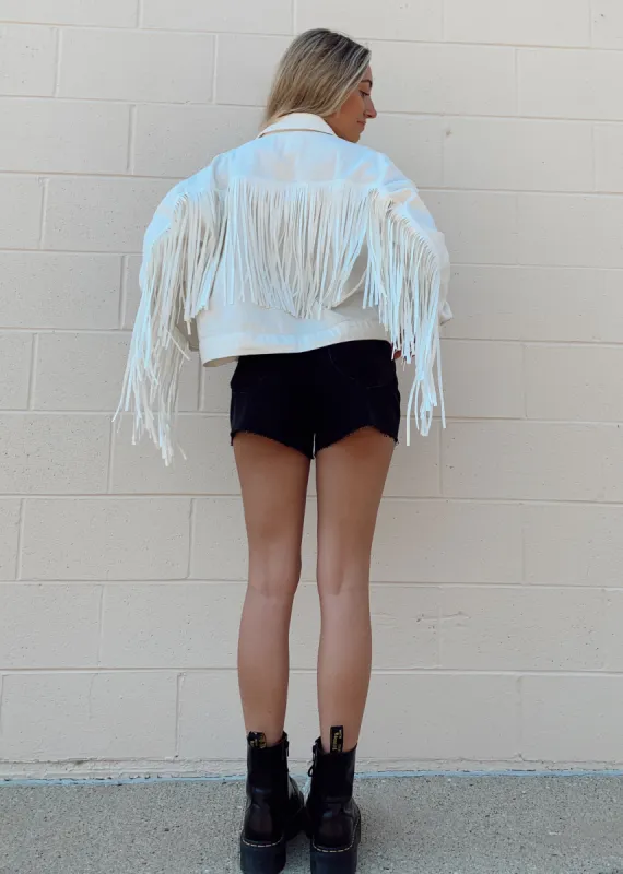 High Hopes Denim Jacket ★ White sold by Rock N Rags