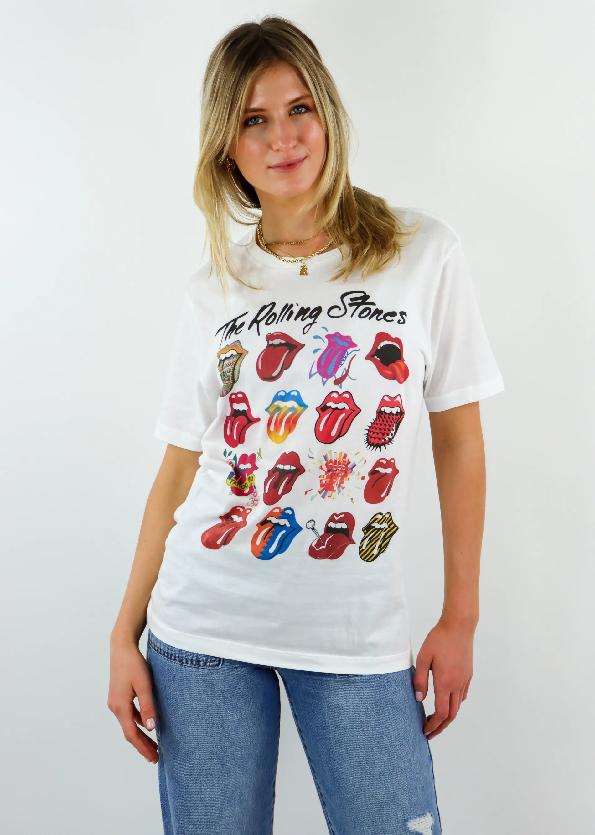 Rolling Stones Licks Over Time Graphic Tee ★ White sold by Rock N Rags product image thumbnail 2