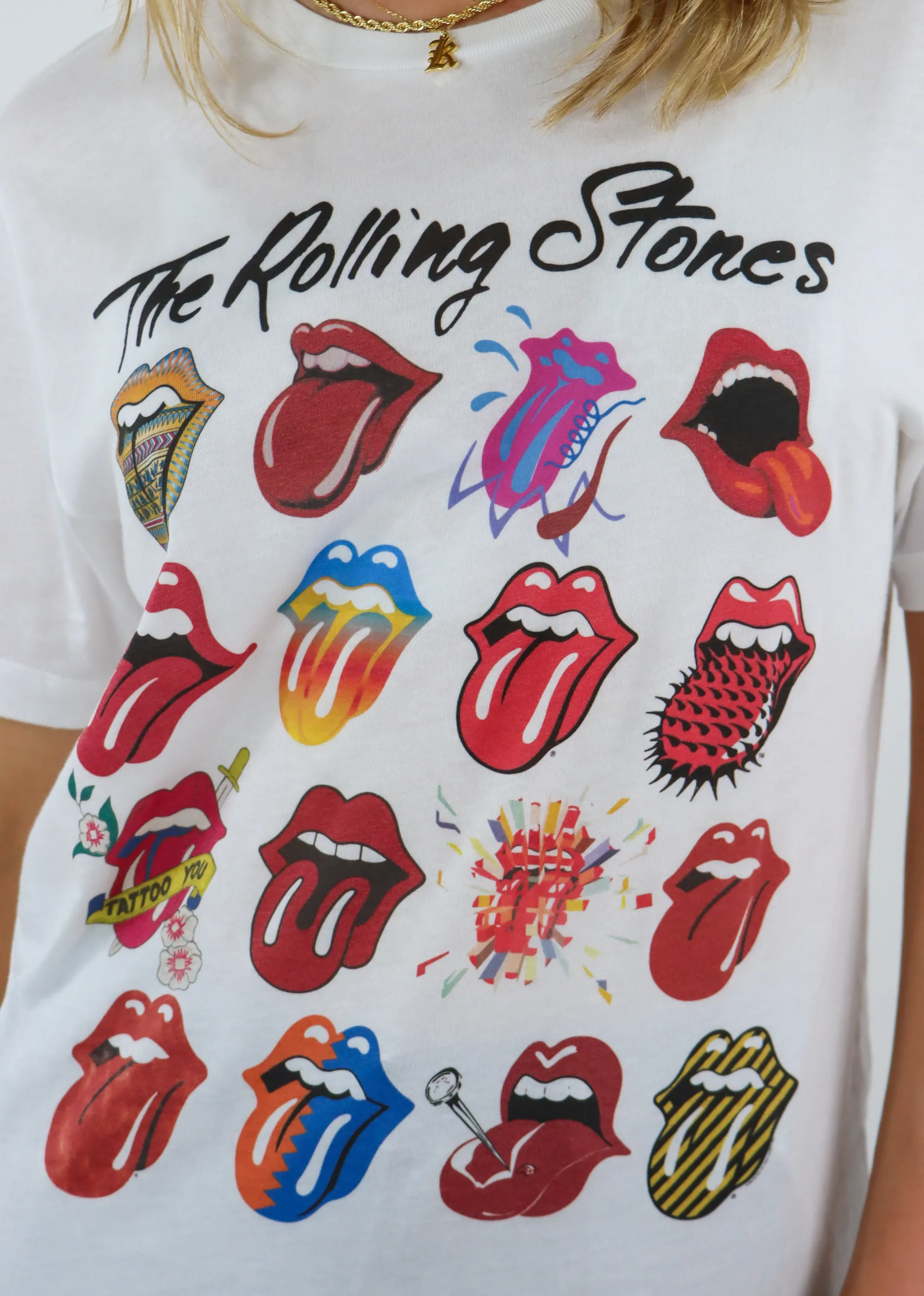 Rolling Stones Licks Over Time Graphic Tee ★ White sold by Rock N Rags product image thumbnail 3