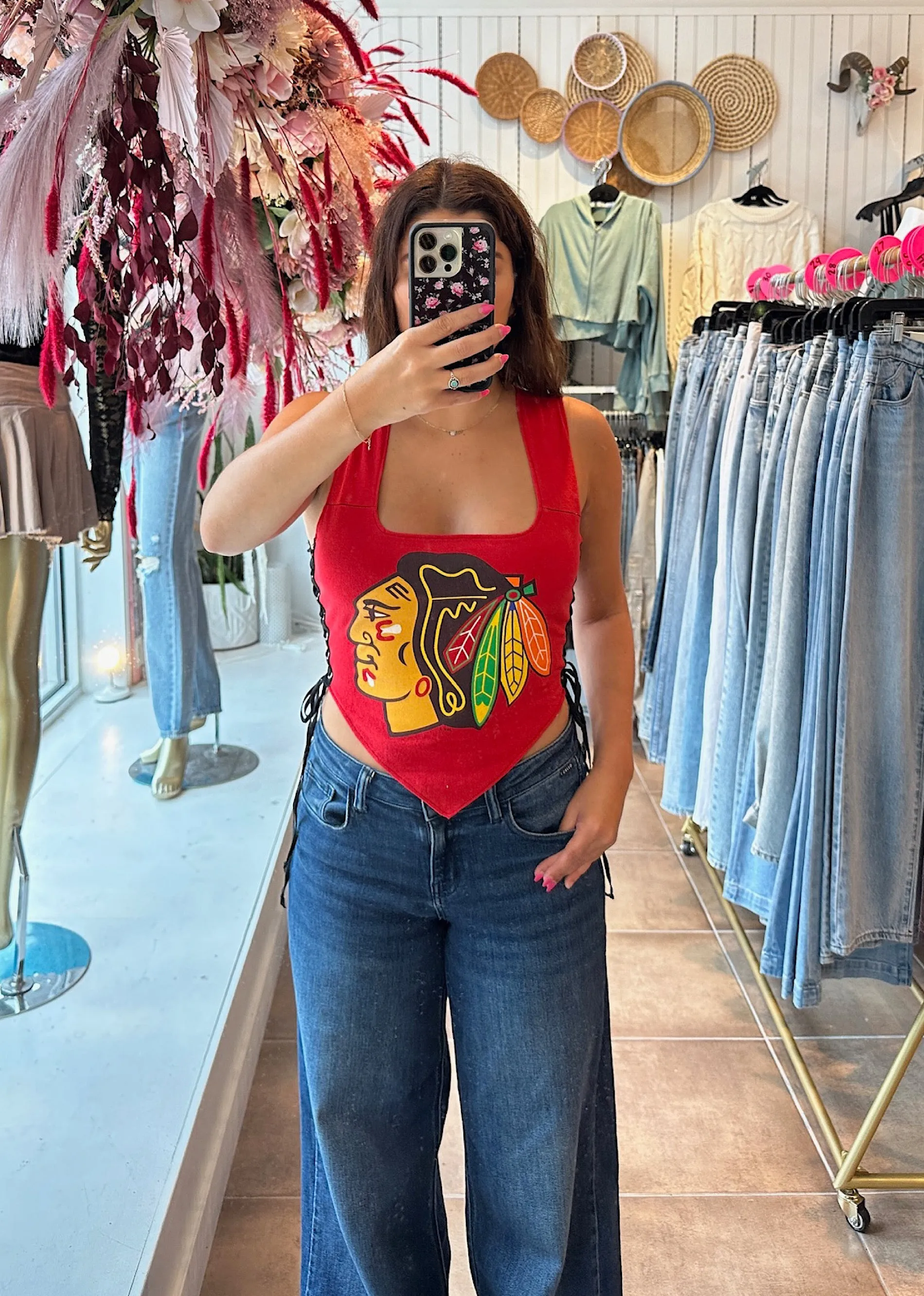 Iamkoko.la Reworked Chicago Blackhawks Tank ★ Red sold by Rock N Rags product image thumbnail 4