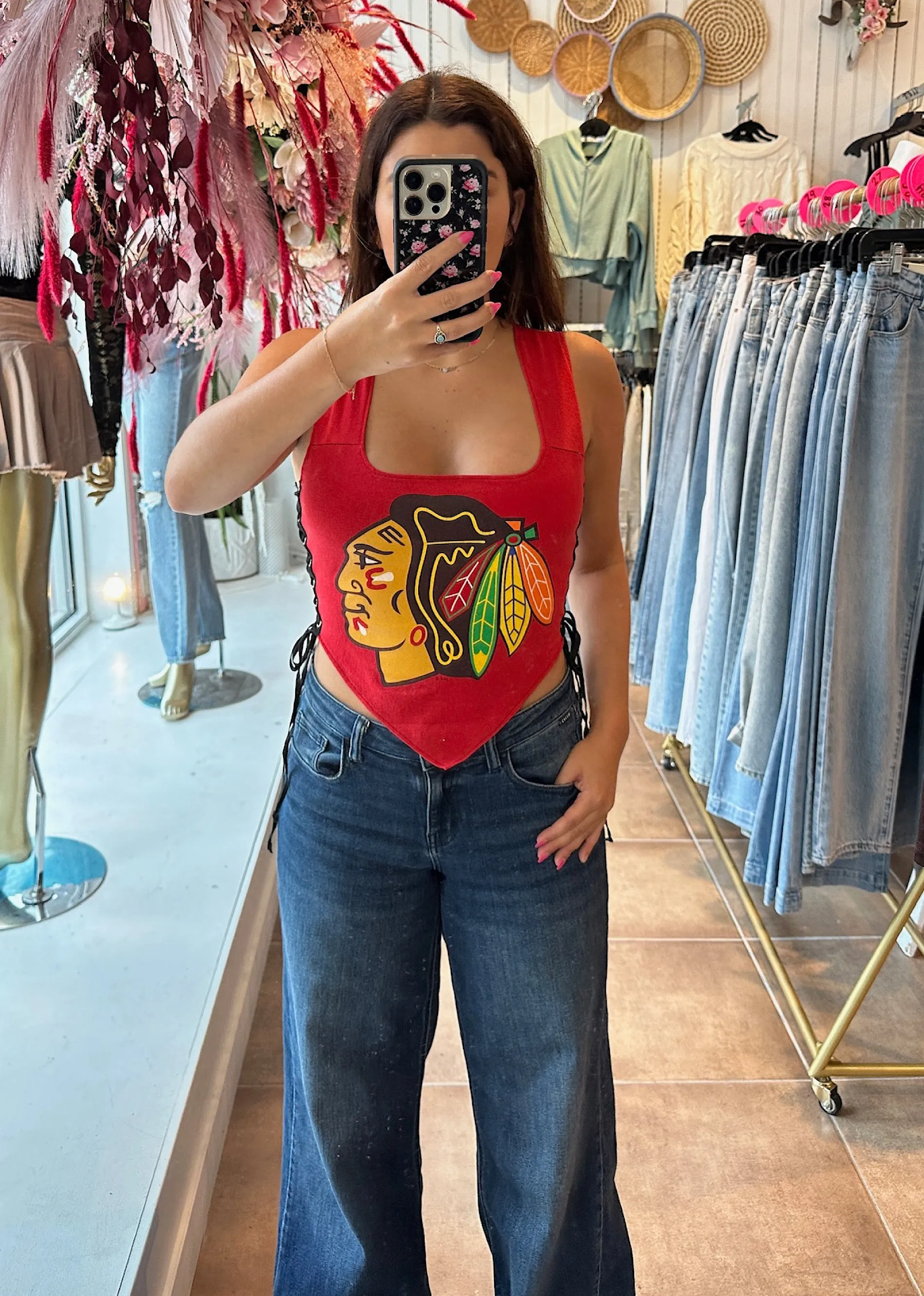 Iamkoko.la Reworked Chicago Blackhawks Tank ★ Red sold by Rock N Rags product image thumbnail 2