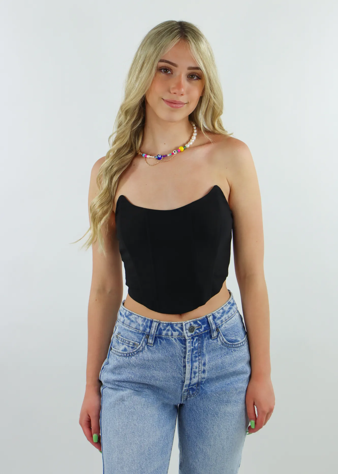 Not Out Of Your League Corset Top ★ Black sold by Rock N Rags