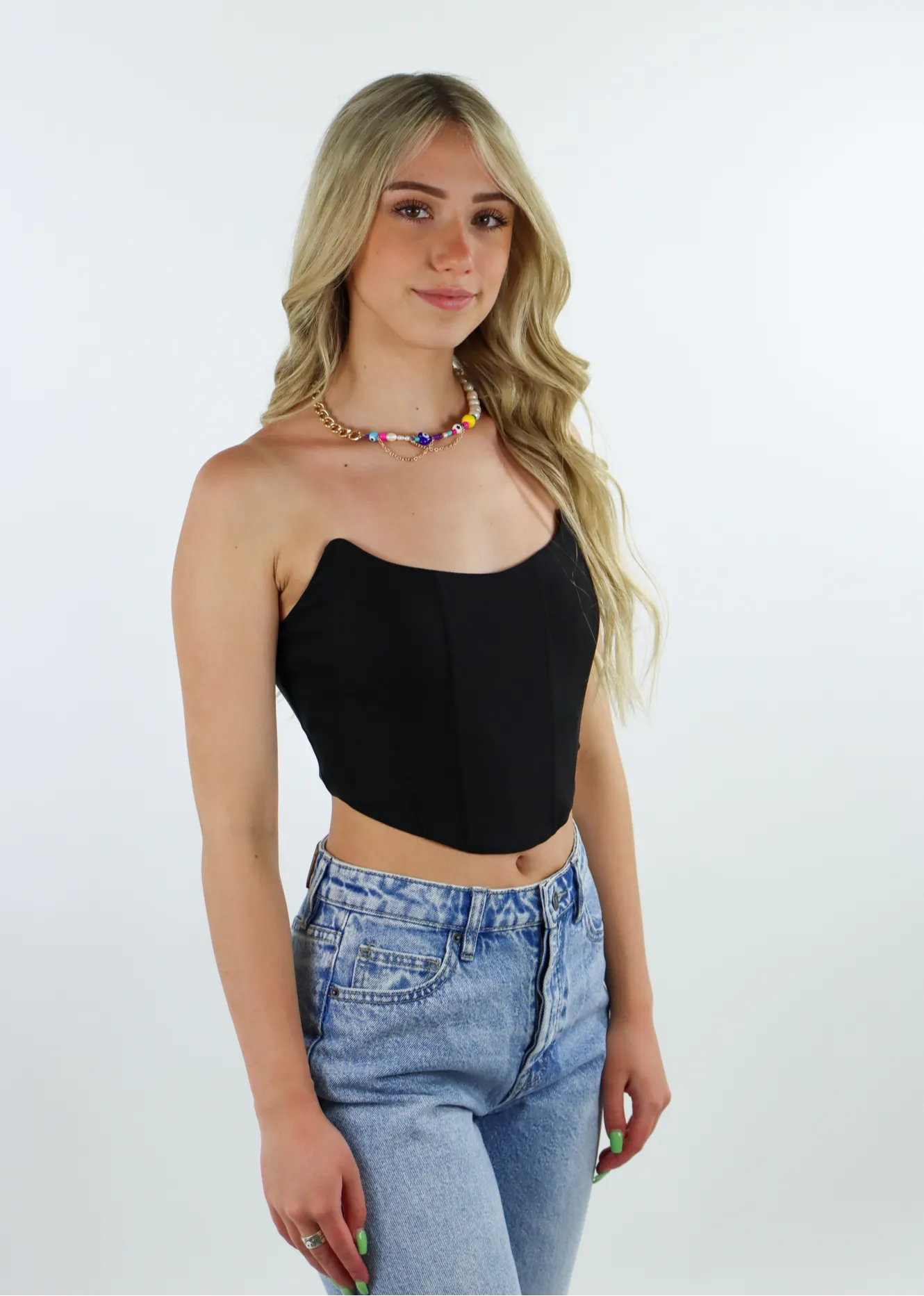 Not Out Of Your League Corset Top ★ Black sold by Rock N Rags product image thumbnail 2