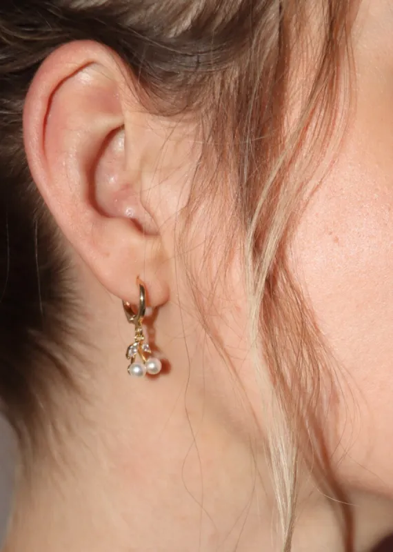 Pearl Cherry Wine Earrings ★ Gold sold by Rock N Rags