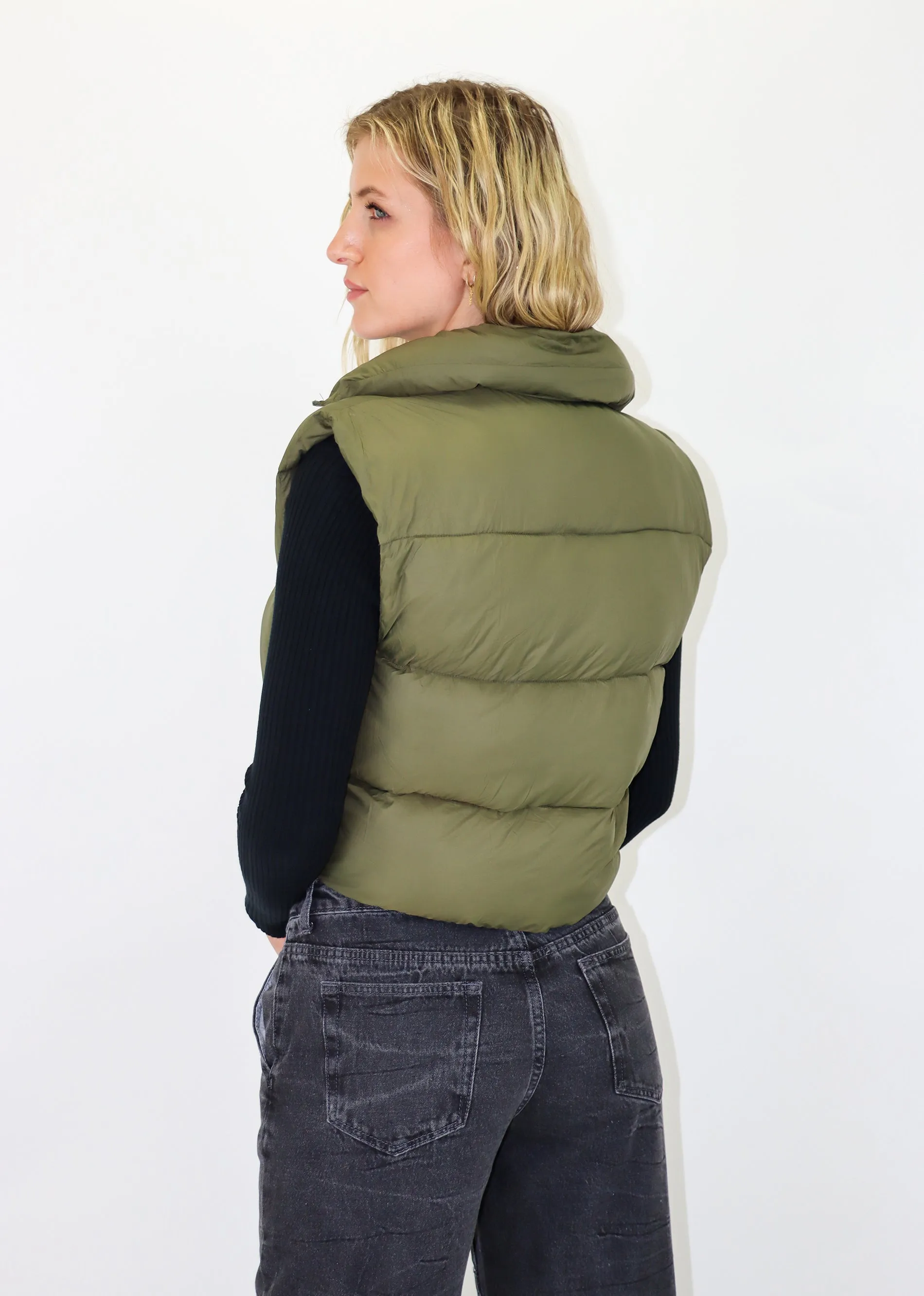 Love On The Run Puffer Vest ★ Olive Green sold by Rock N Rags product image thumbnail 5