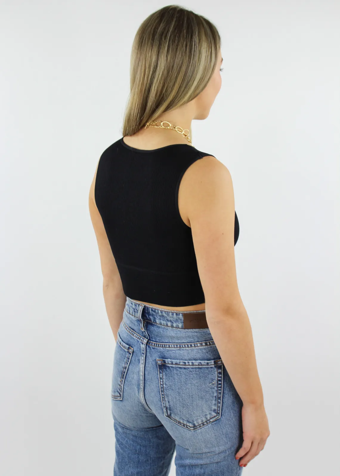 Take The Plunge V-Neck Crop Top ★ Black sold by Rock N Rags product image thumbnail 4